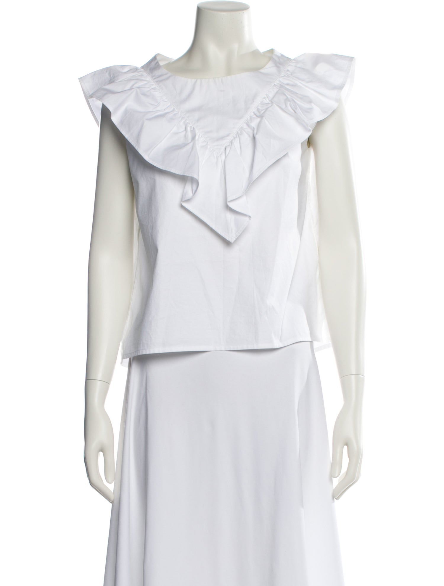 Atlantique Ascoli Bateau Neckline Sleeveless Crop Top