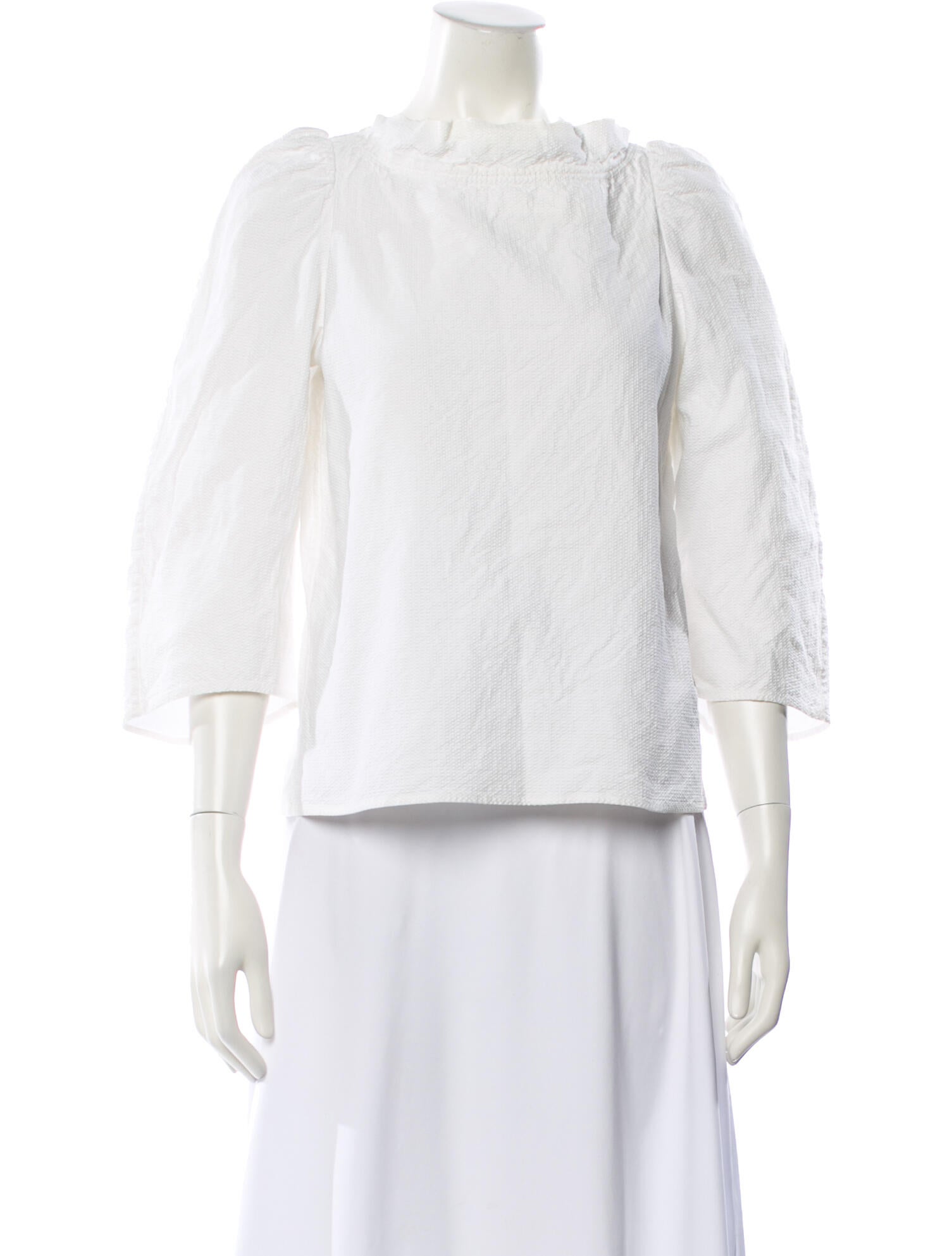 Atlantique Ascoli Bateau Neckline Three-Quarter Sleeve Blouse