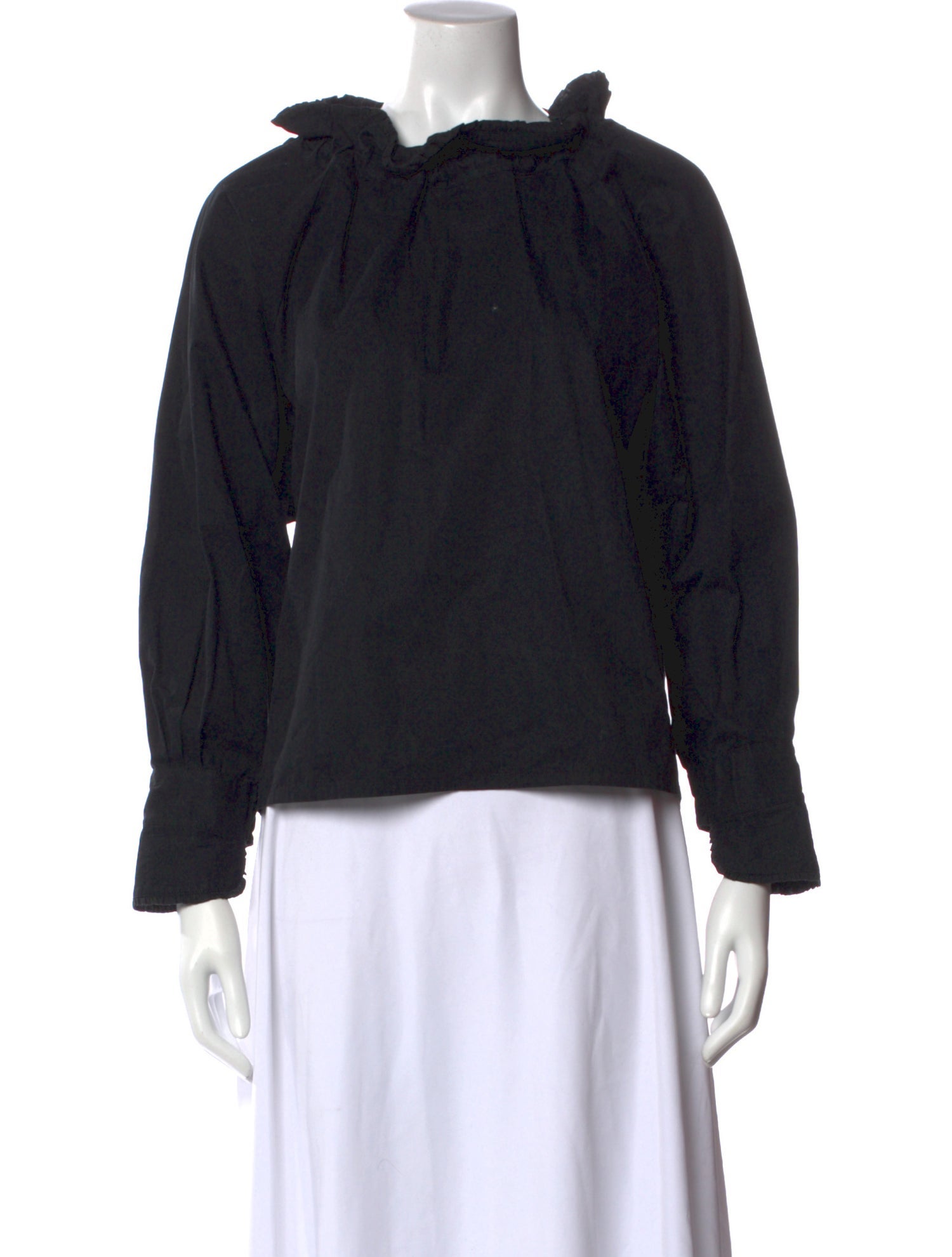 Atlantique Ascoli Tie Neck Long Sleeve Blouse