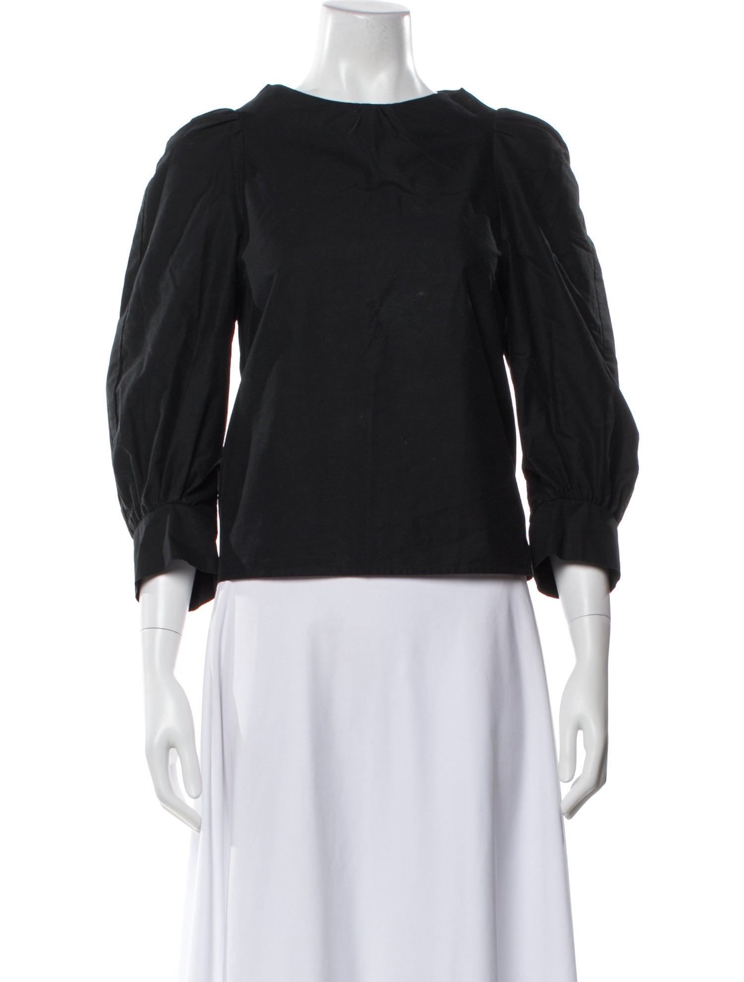 Atlantique Ascoli Crew Neck Three-Quarter Sleeve Blouse