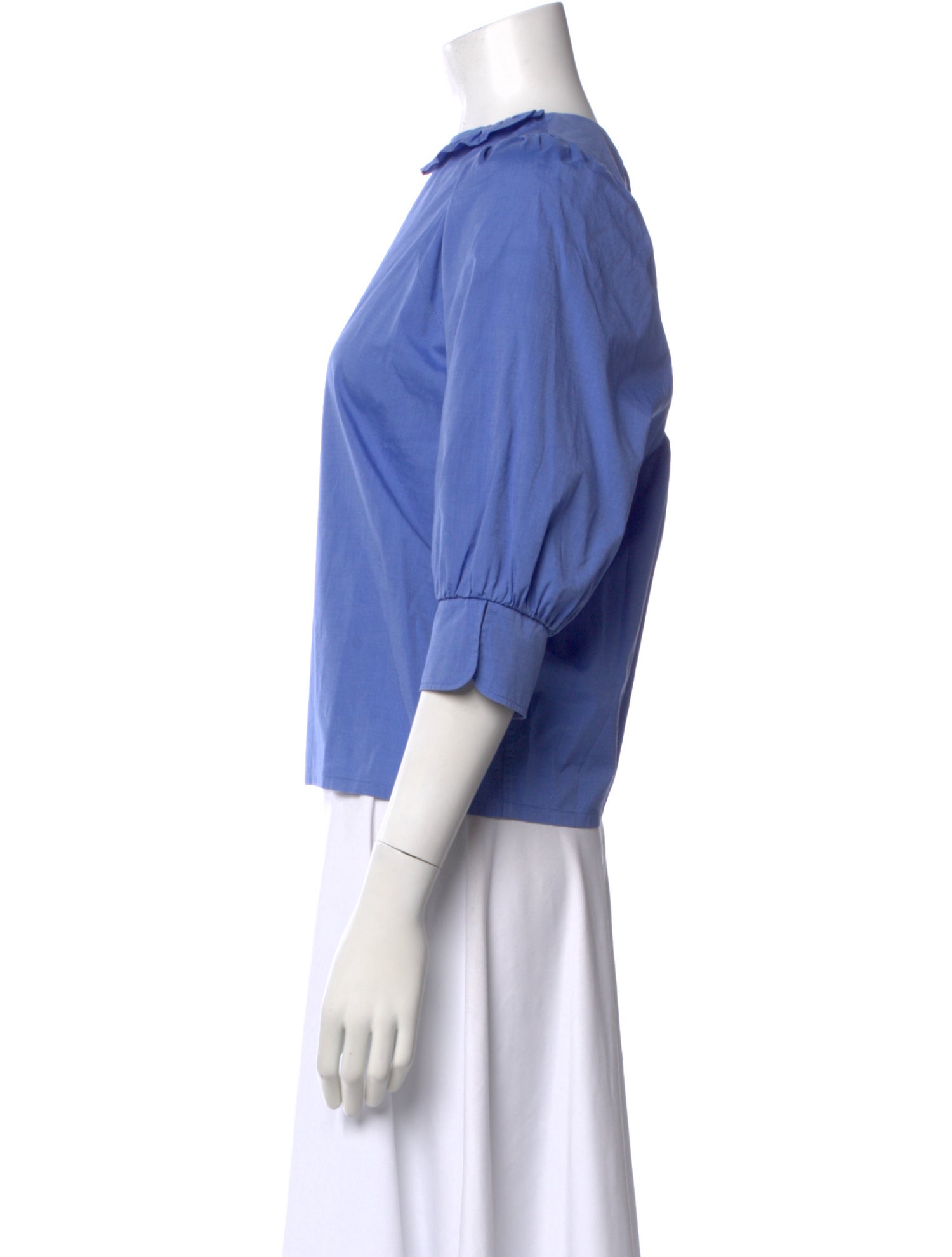 Atlantique Ascoli Crew Neck Three-Quarter Sleeve Blouse