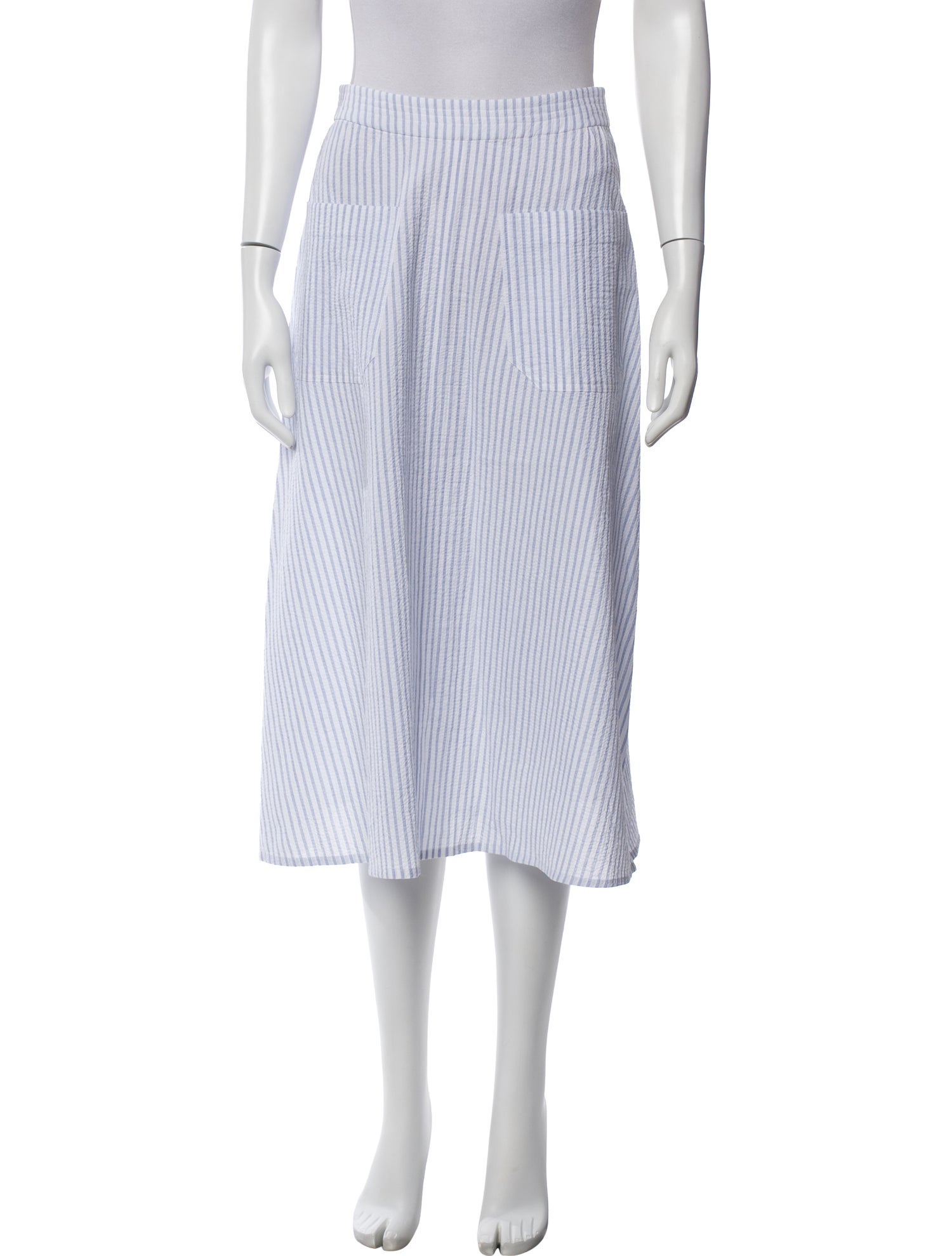 Atlantique Ascoli Striped Midi Length Skirt