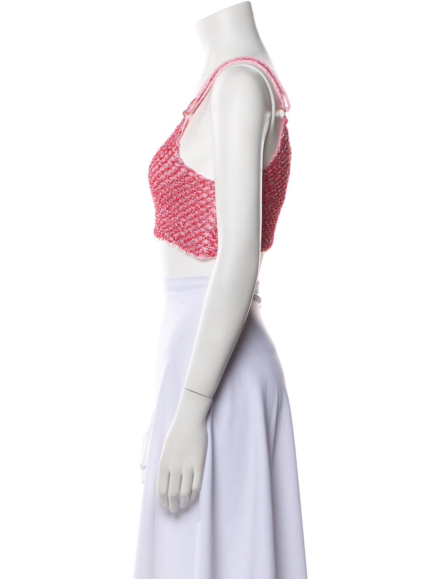 Asta Resort Printed Square Neckline Crop Top w/ Tags
