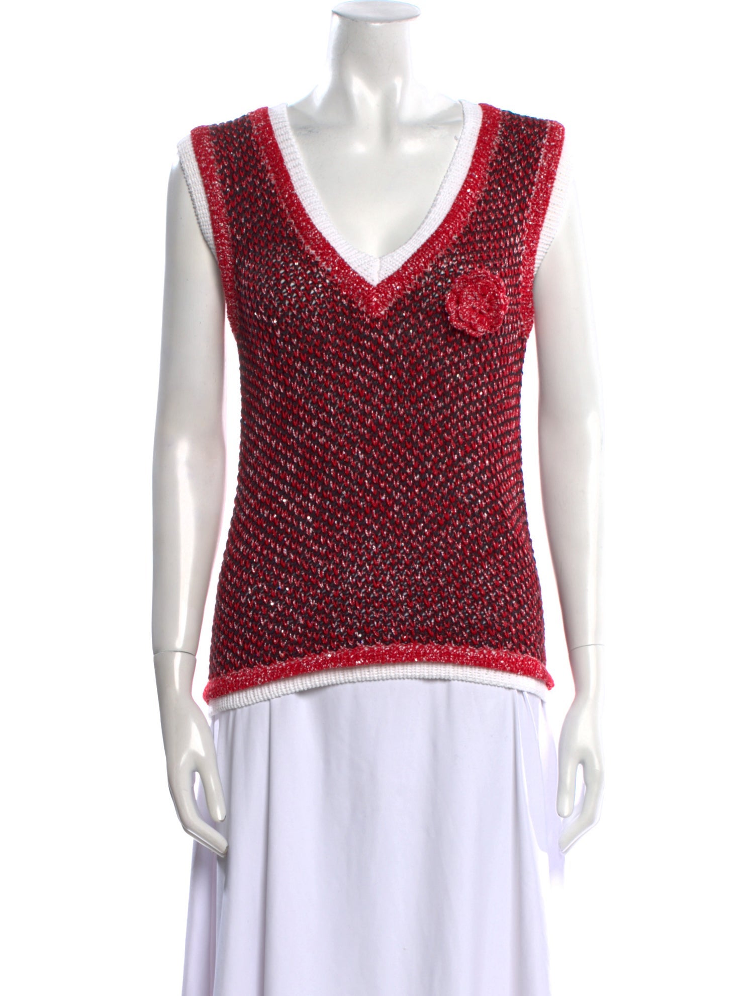 Asta Resort Printed V-Neck Top w/ Tags