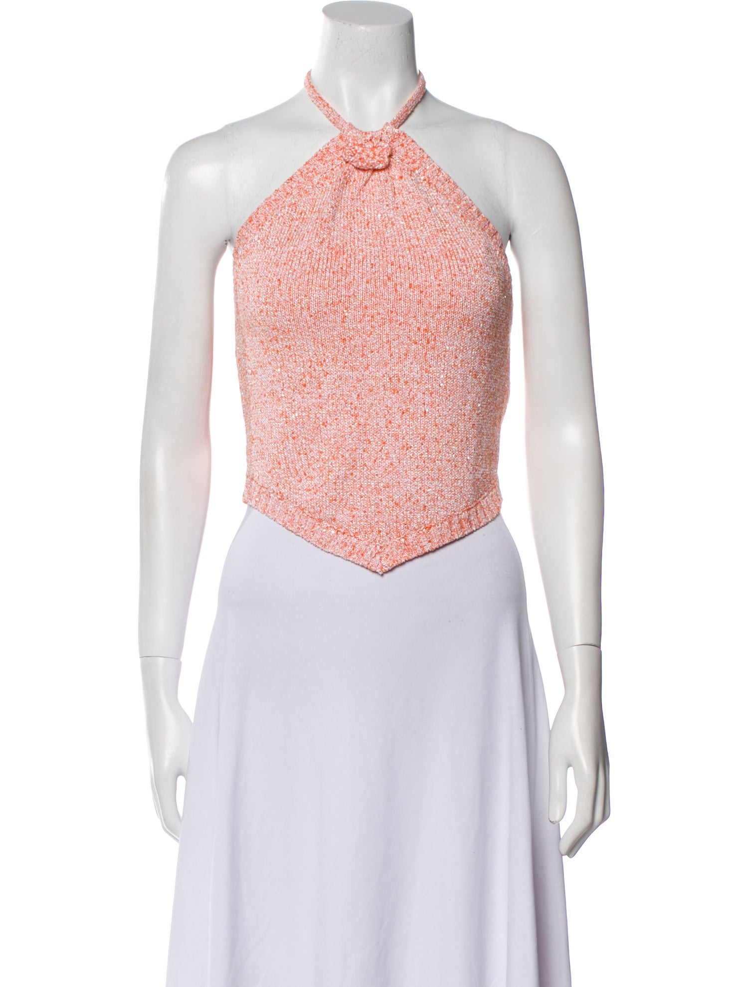 Asta Resort Halterneck Sleeveless Crop Top