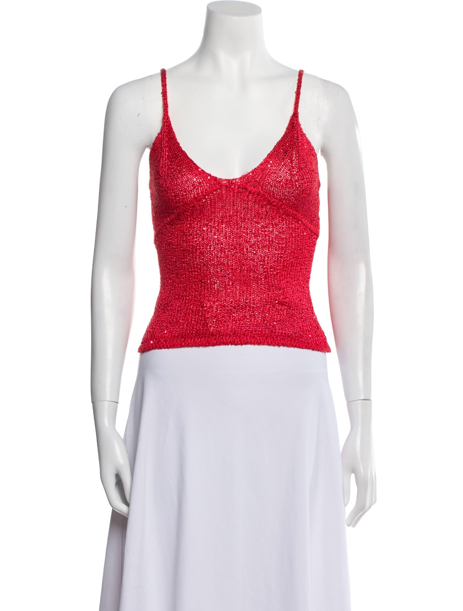 Asta Resort Printed Scoop Neck Crop Top