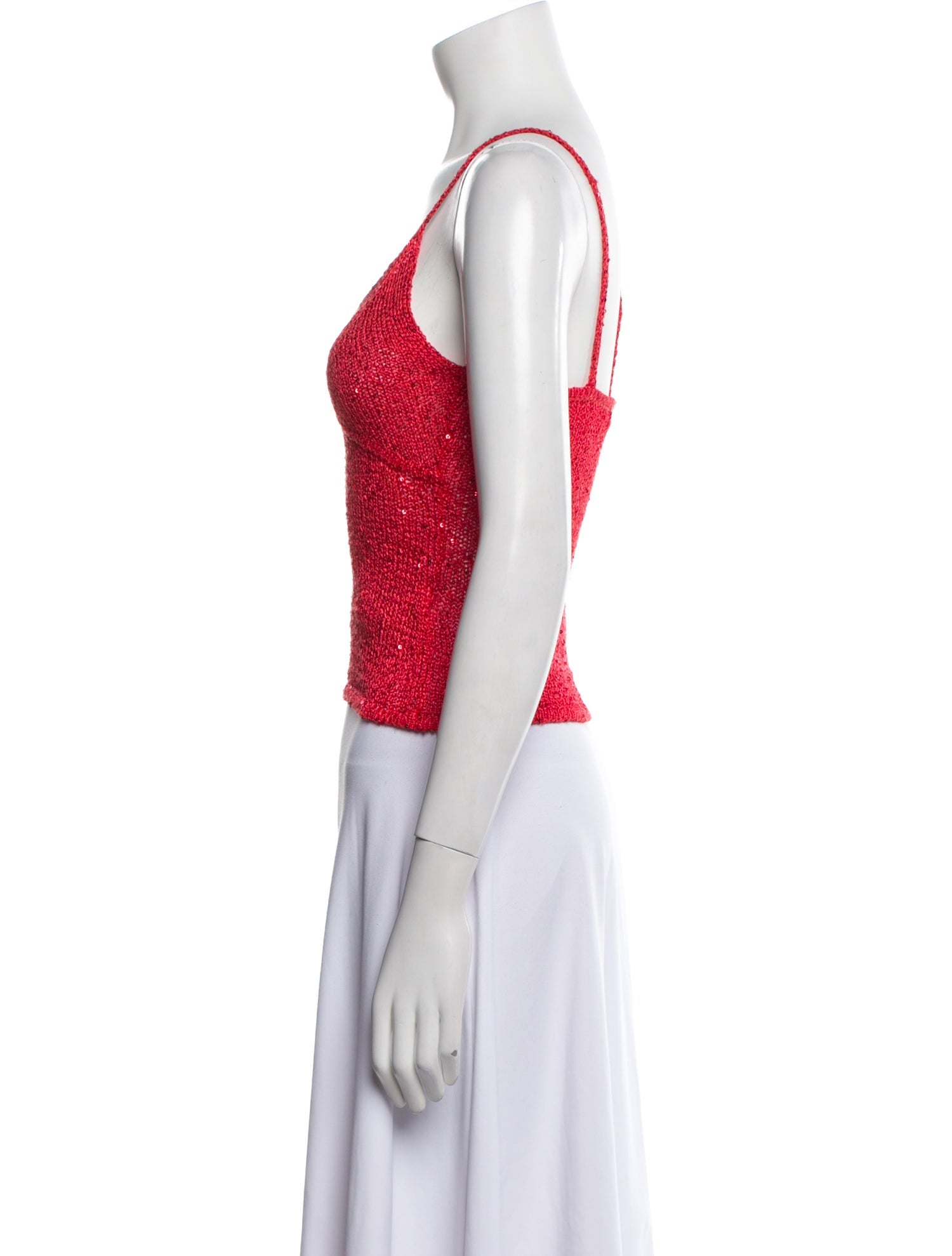 Asta Resort Printed Scoop Neck Crop Top