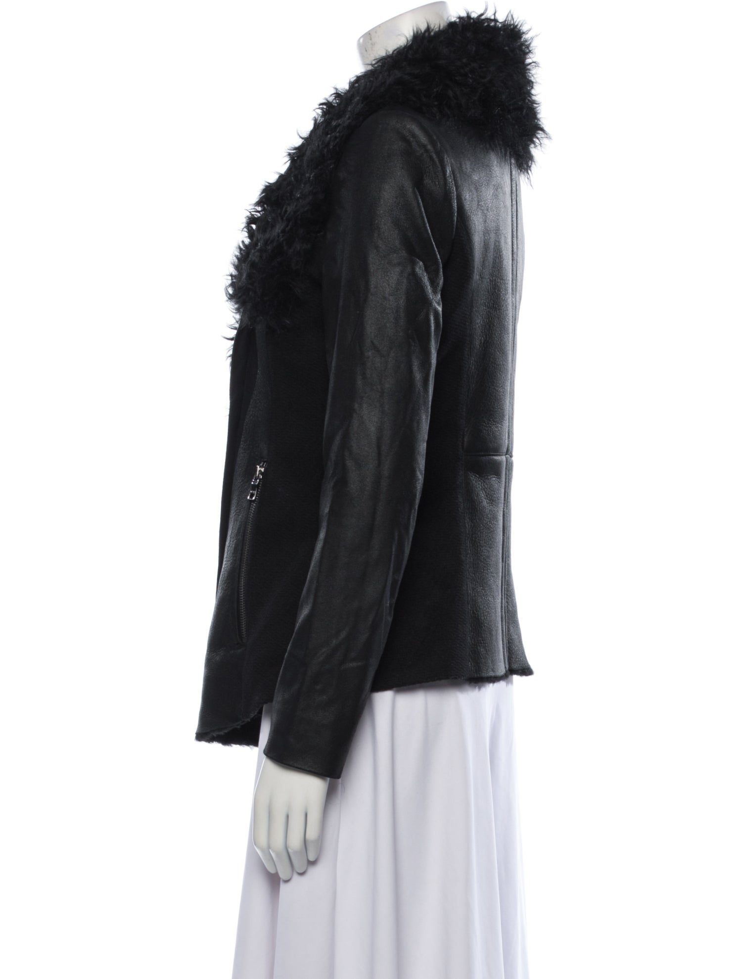 Ashley B Shearling Biker Jacket
