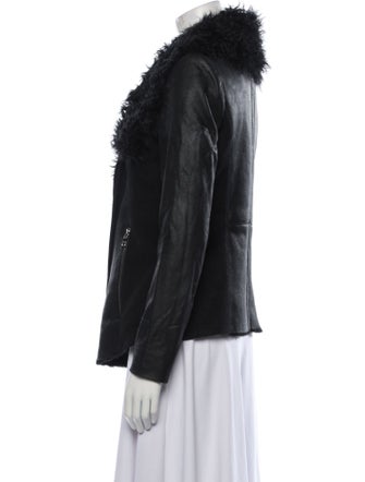 Ashley B Shearling Biker Jacket