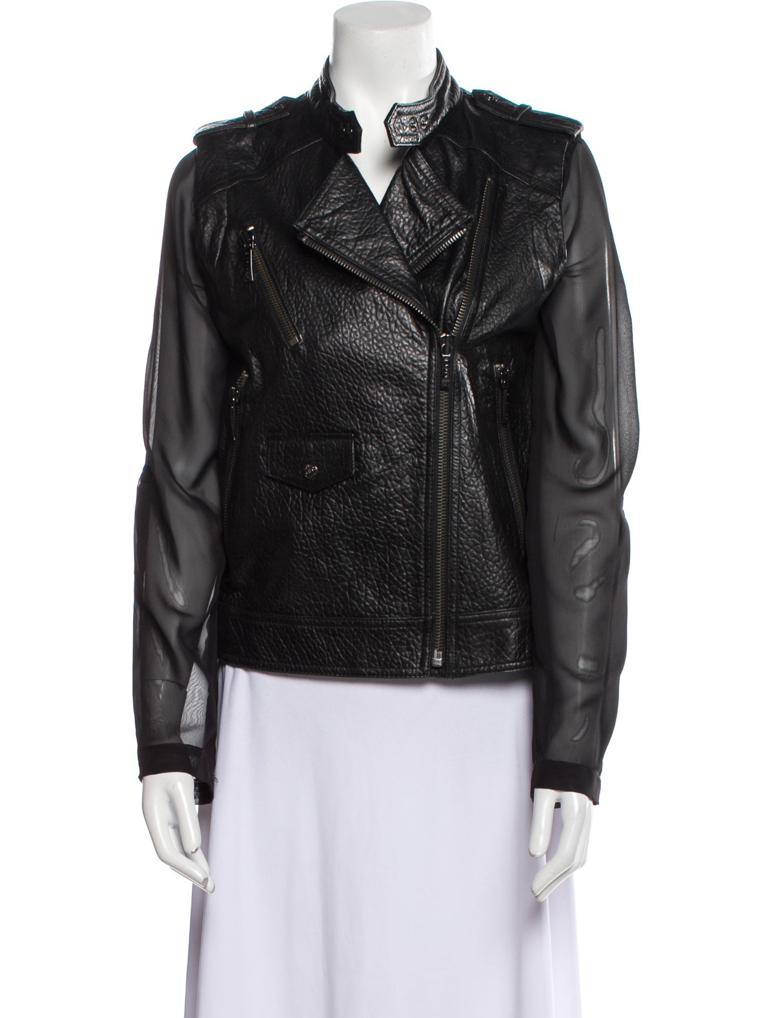 Ashley B Leather Biker Jacket