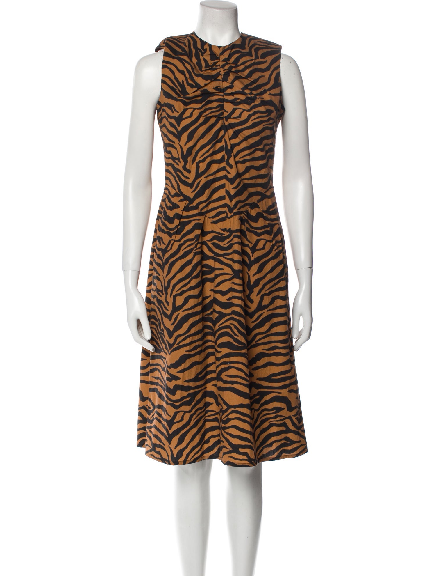Ashley Williams Animal Print Midi Length Dress