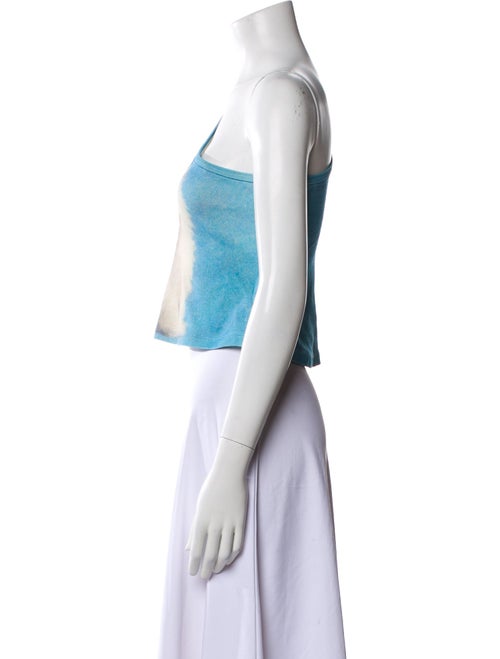 Ashley Williams Printed One-Shoulder Crop Top