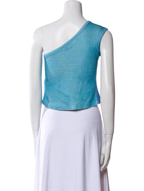 Ashley Williams Printed One-Shoulder Crop Top