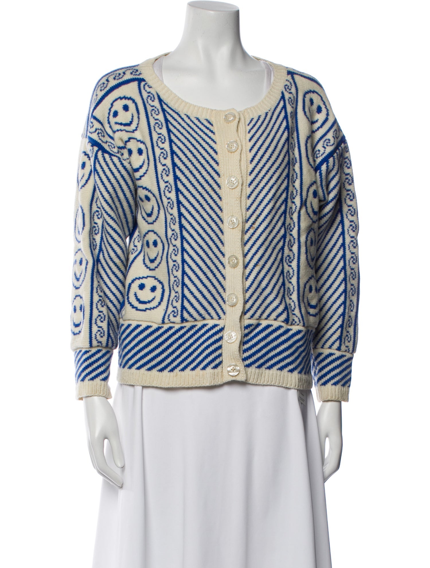 Ashley Williams Printed Scoop Neck Sweater
