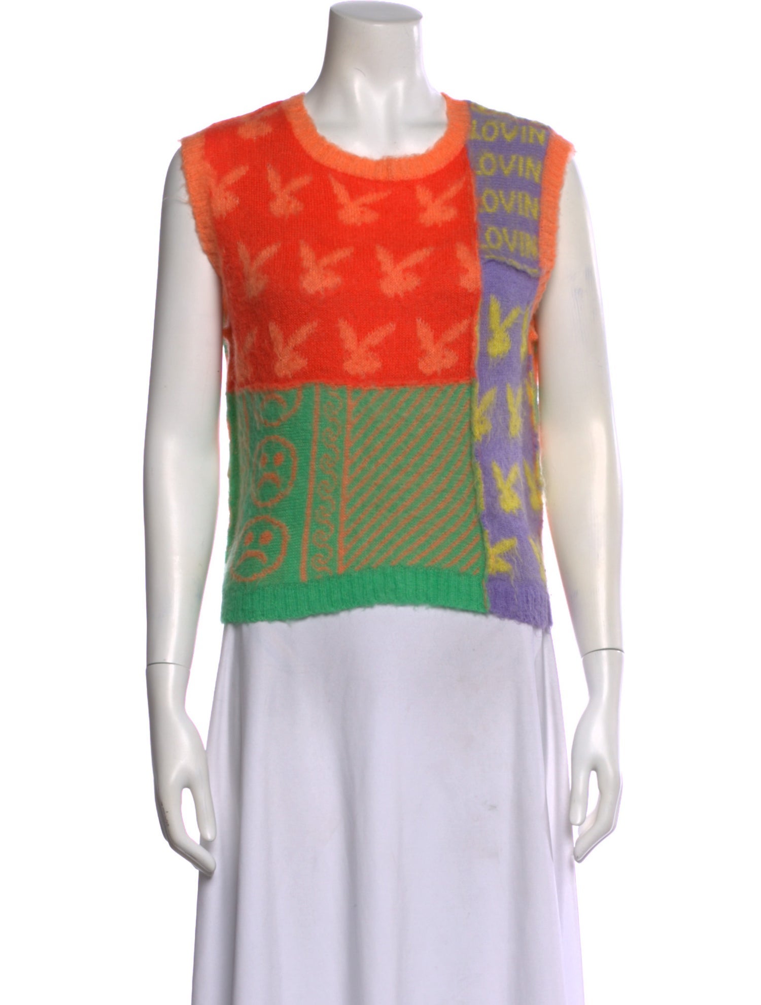 Ashley Williams Printed Scoop Neck Sweater