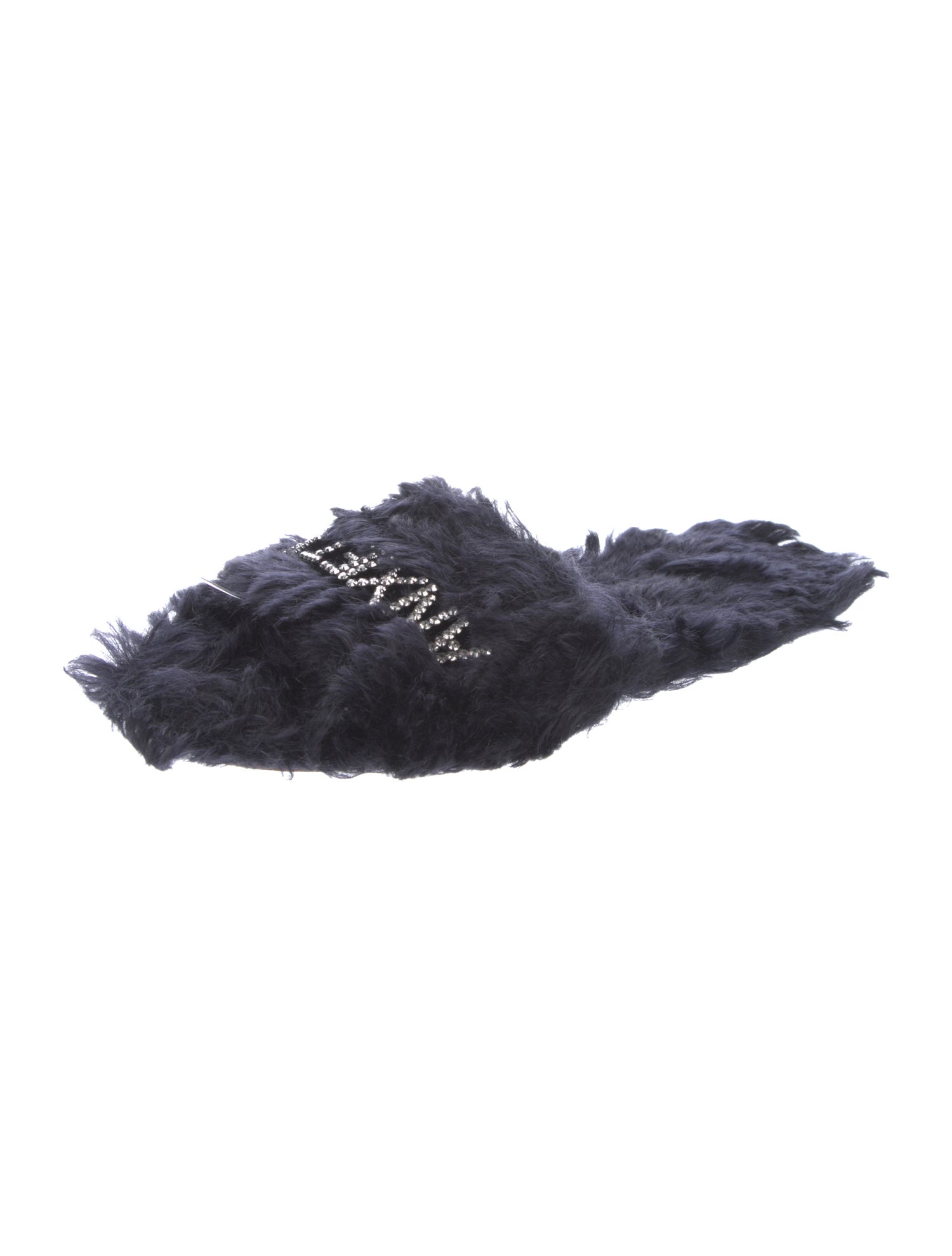 Ashley Williams Fur Graphic Print Slides