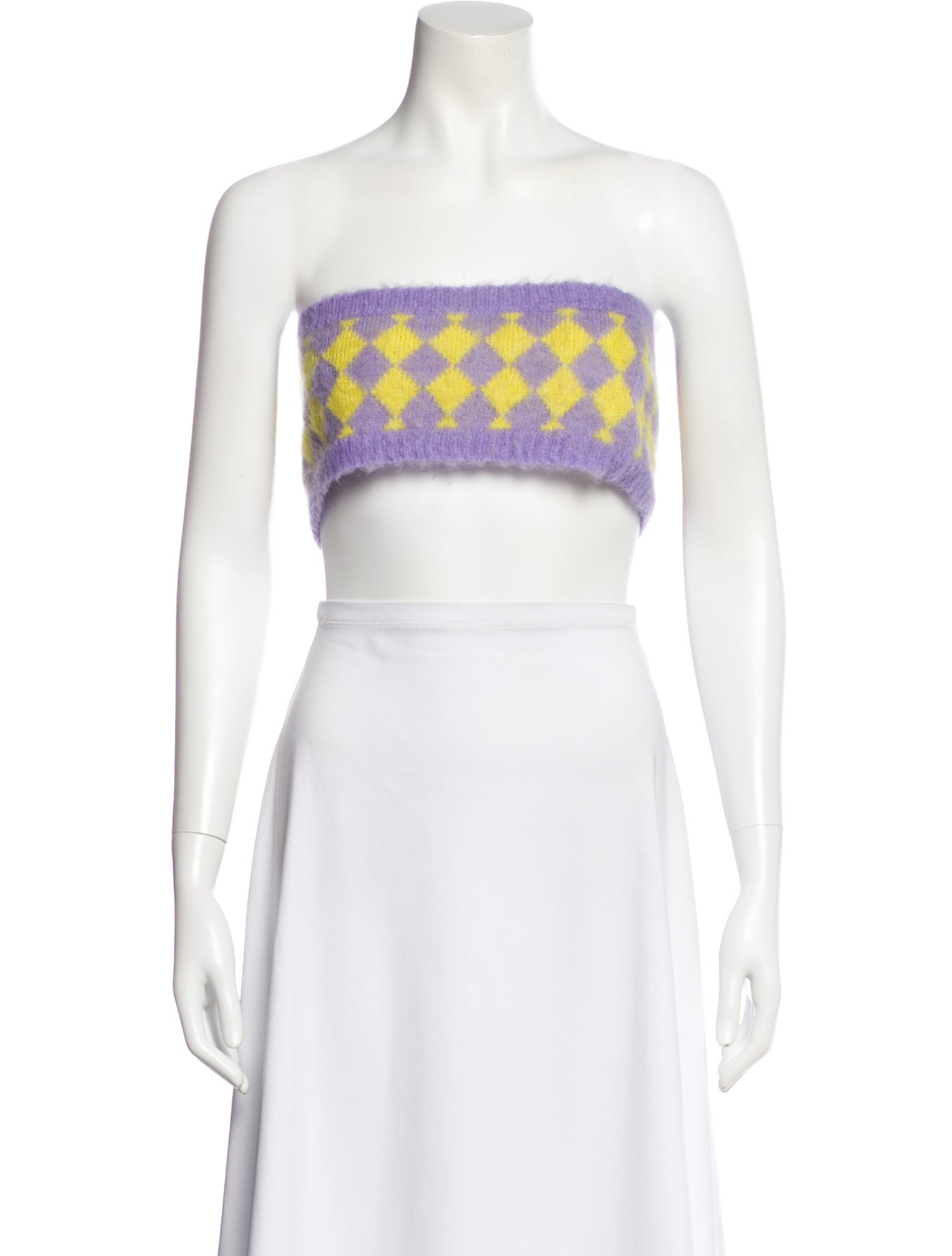 Ashley Williams Mohair Patterned Crop Top