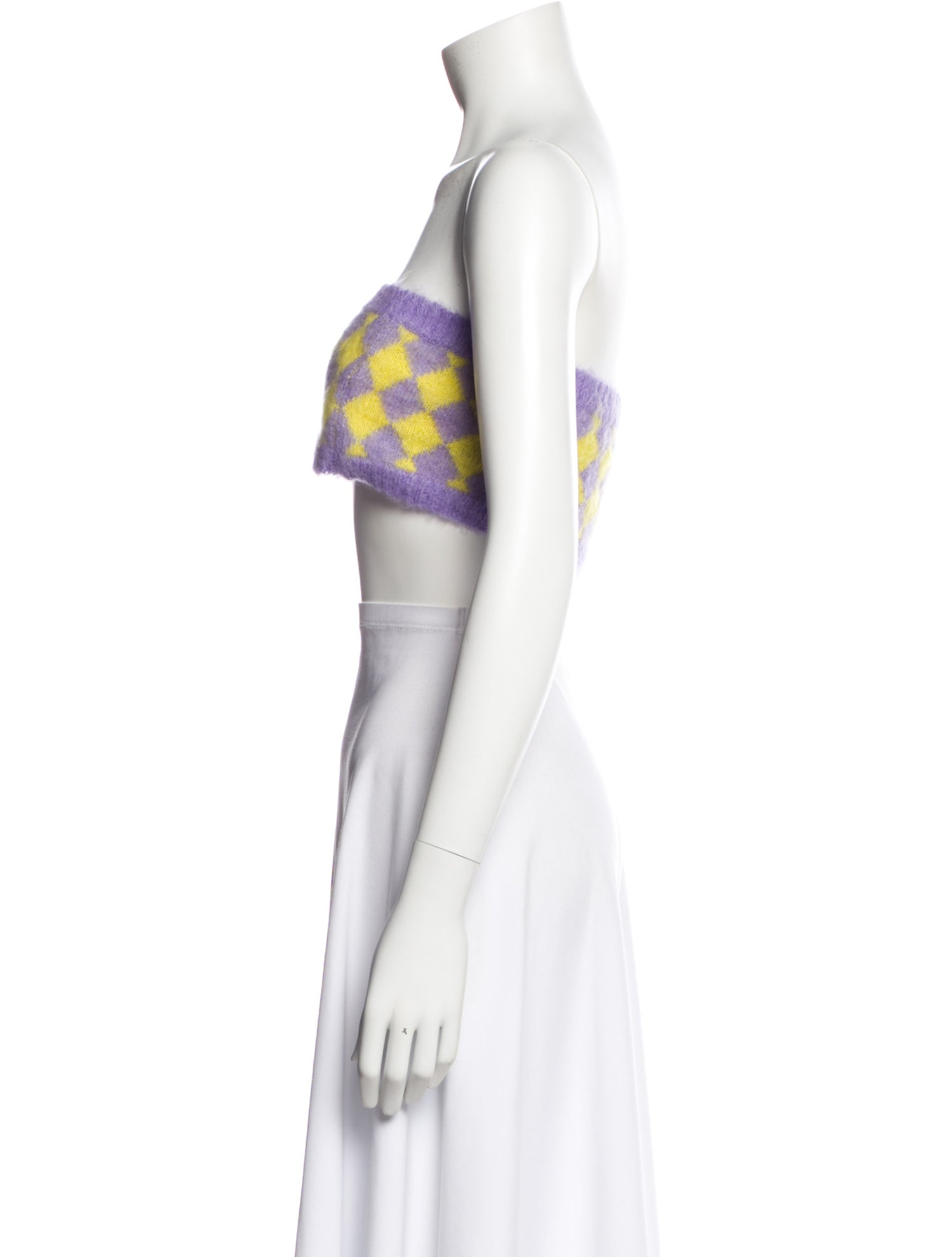 Ashley Williams Mohair Patterned Crop Top