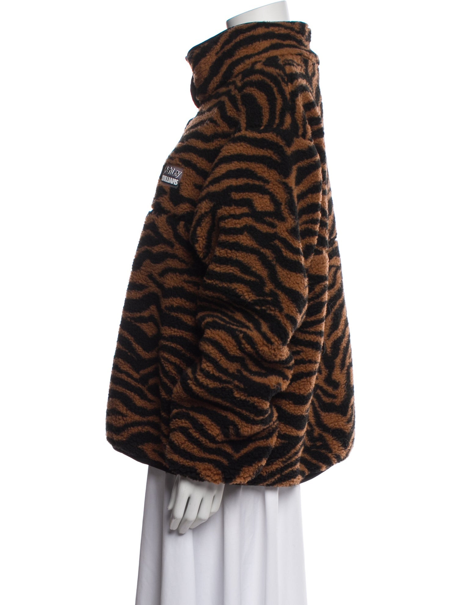 Ashley Williams Animal Print Turtleneck Sweater
