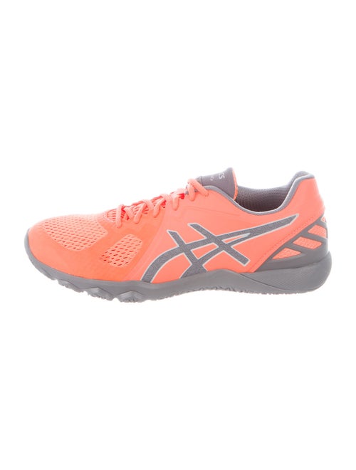 Asics Leather Athletic Sneakers Orange