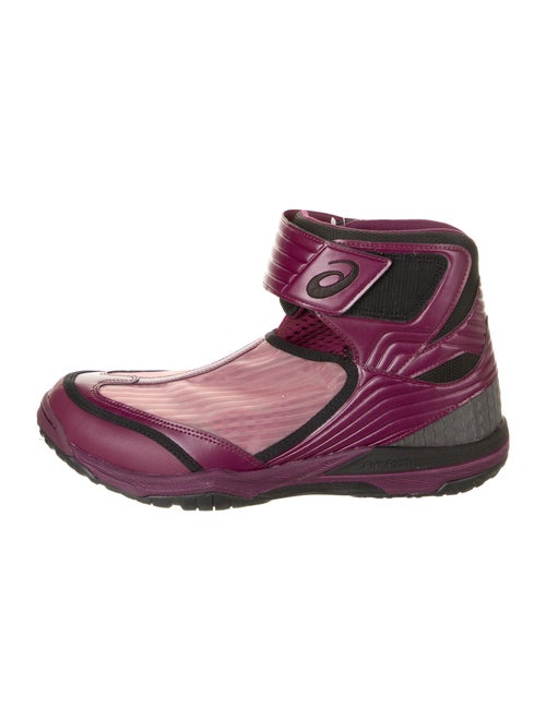 Asics Leather Colorblock Pattern Sneakers Purple