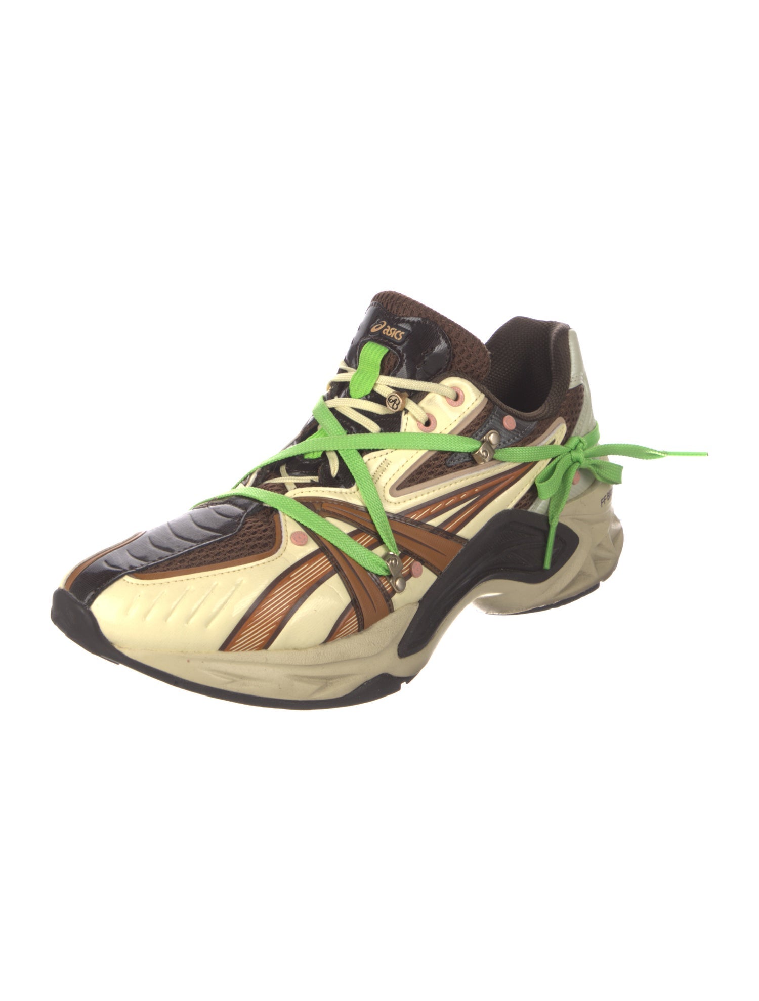 Asics Leather Colorblock Pattern Chunky Sneakers