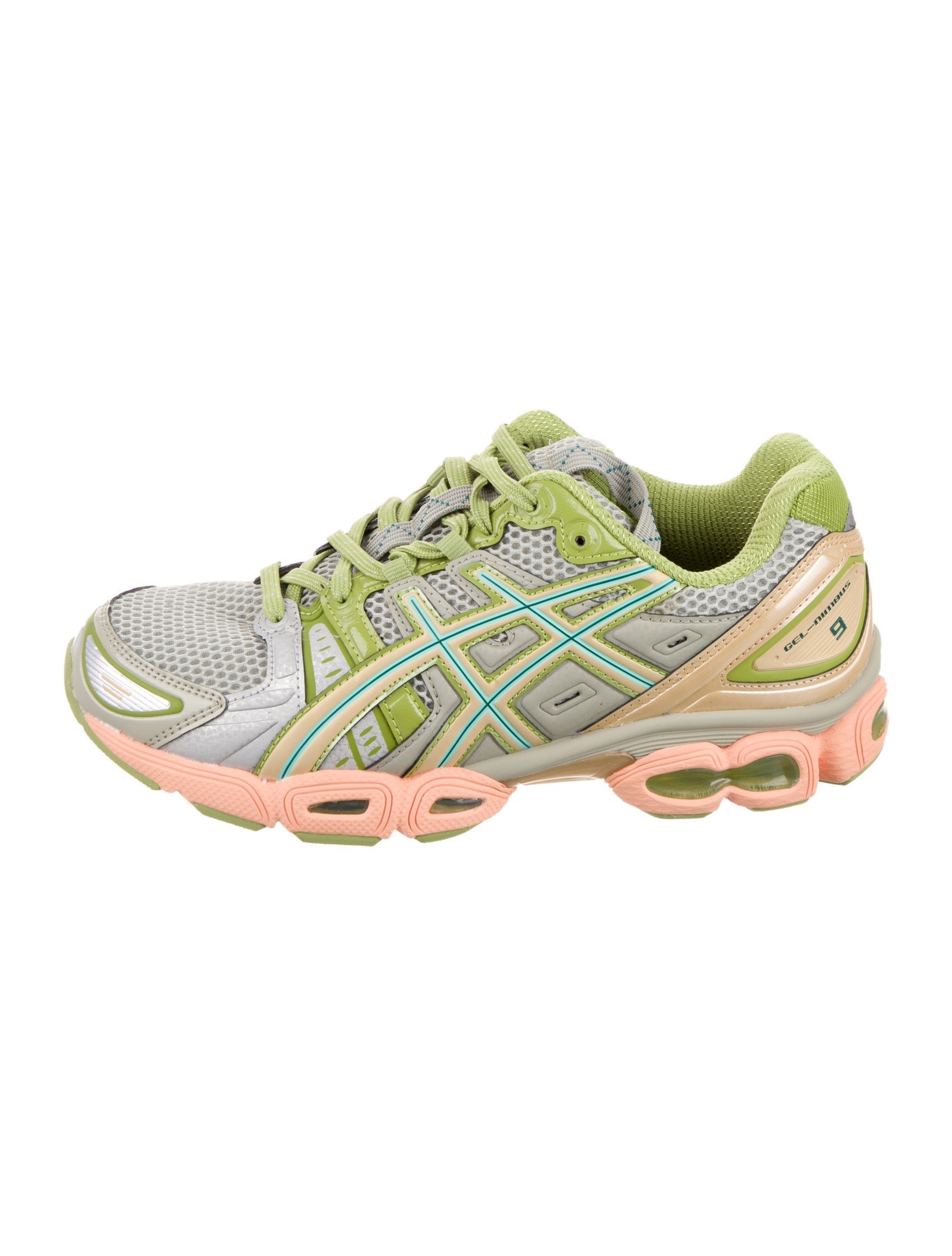 Asics Mesh Colorblock Pattern Athletic Sneakers