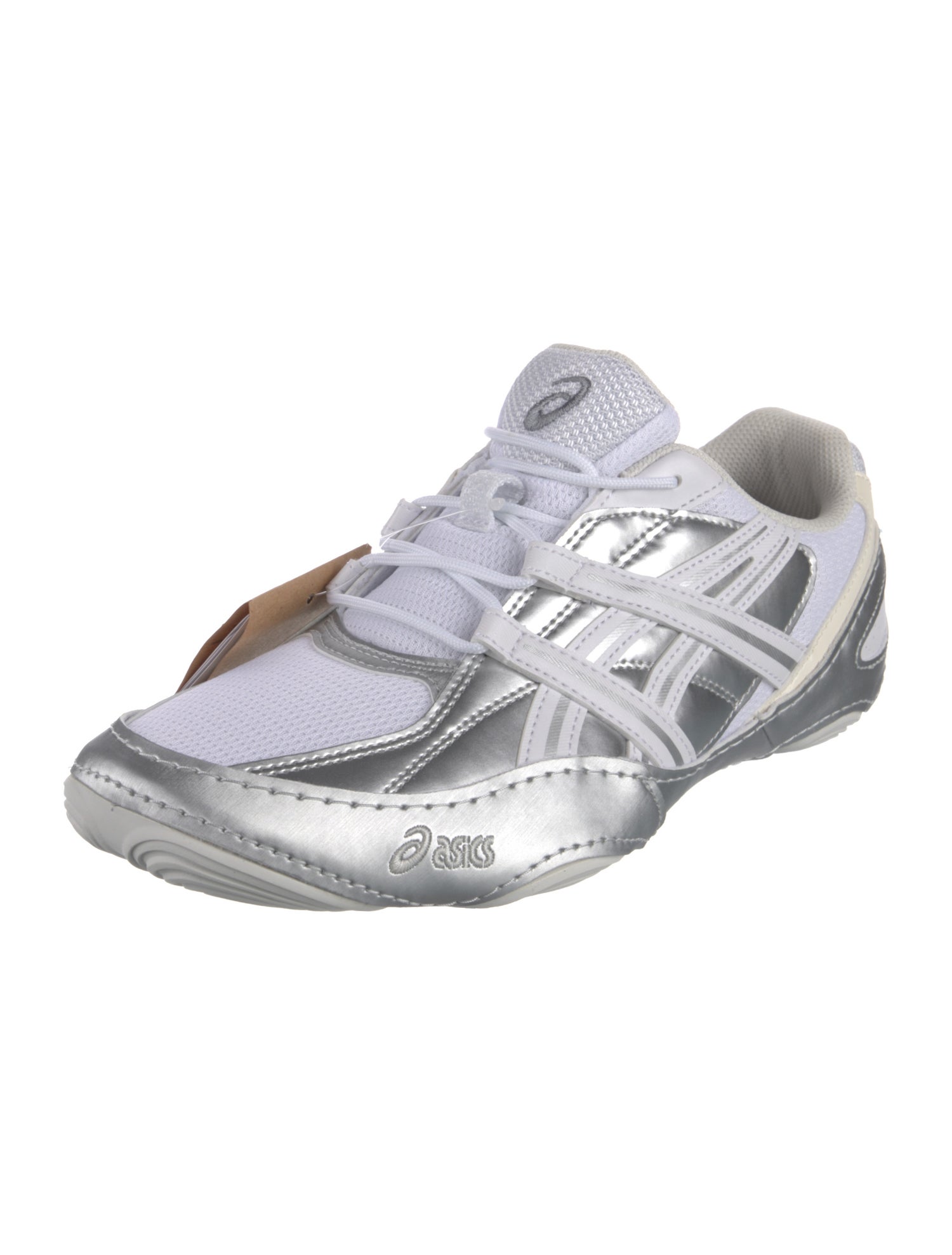Asics Leather Striped Athletic Sneakers