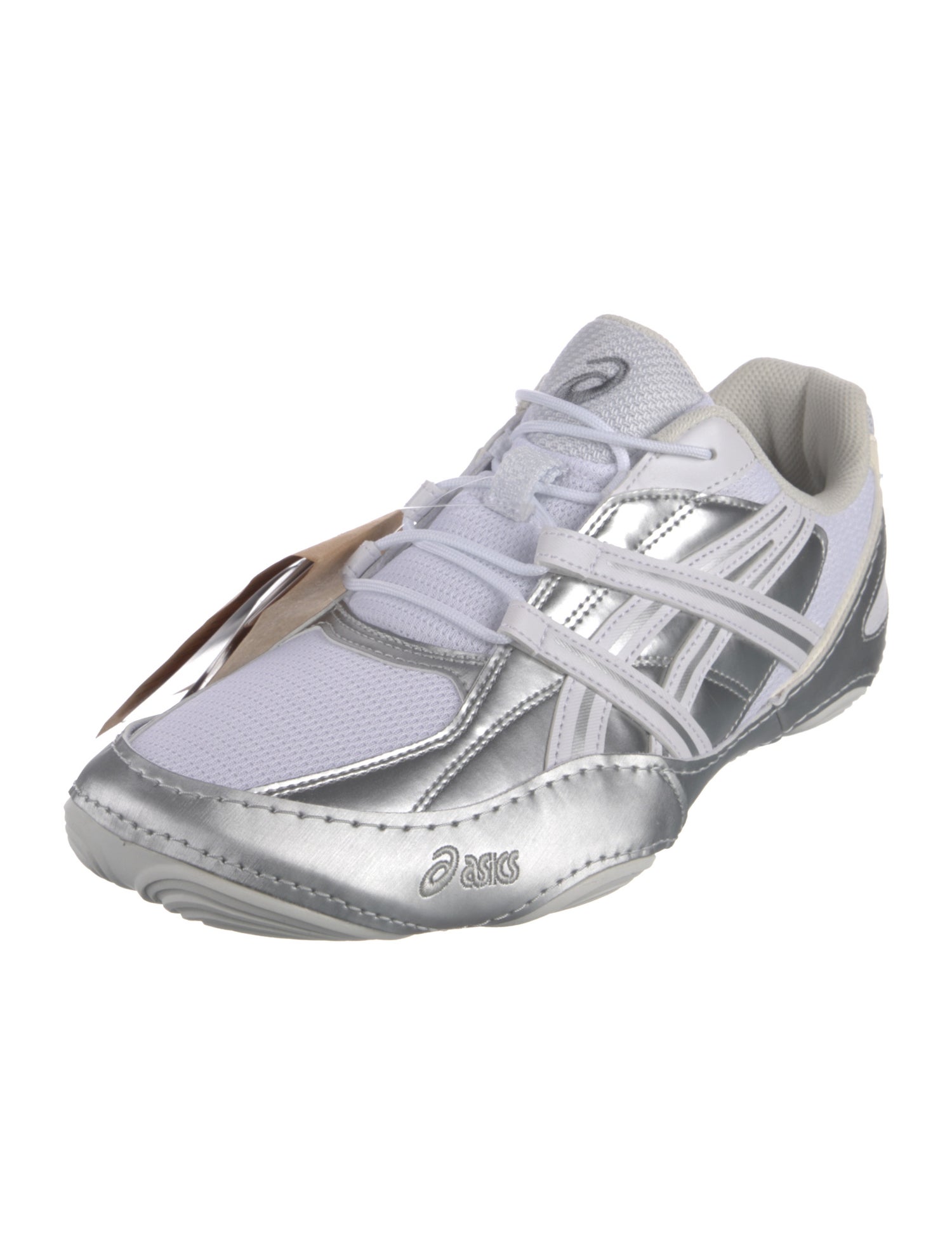 Asics Leather Striped Athletic Sneakers