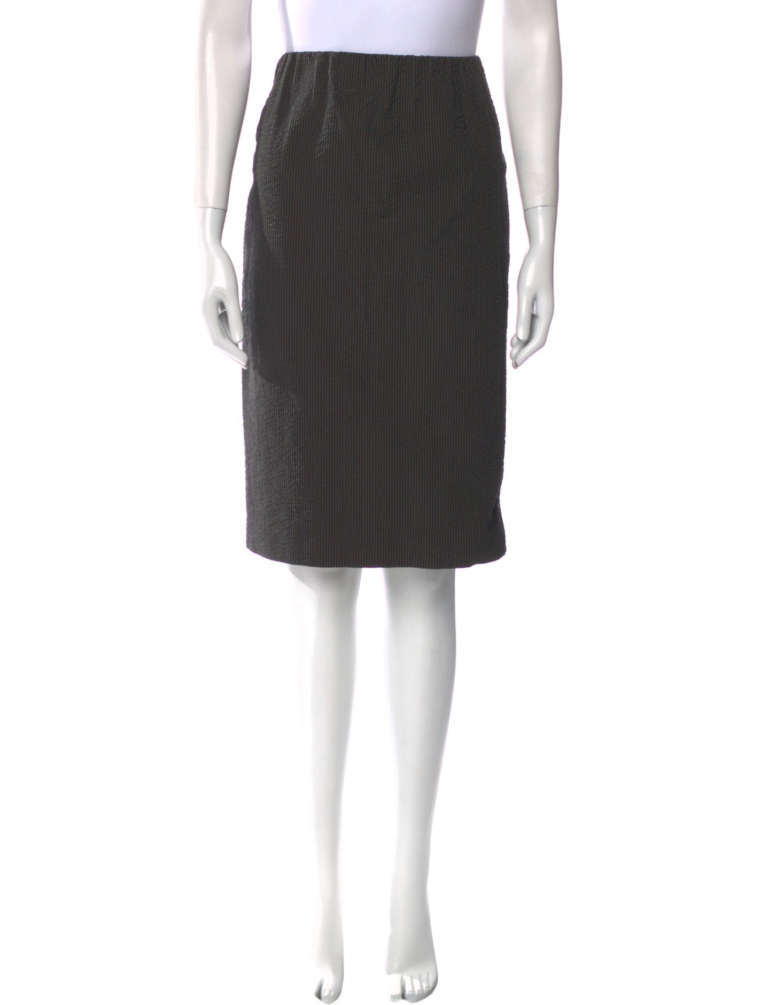 Asiatica Striped Knee-Length Skirt