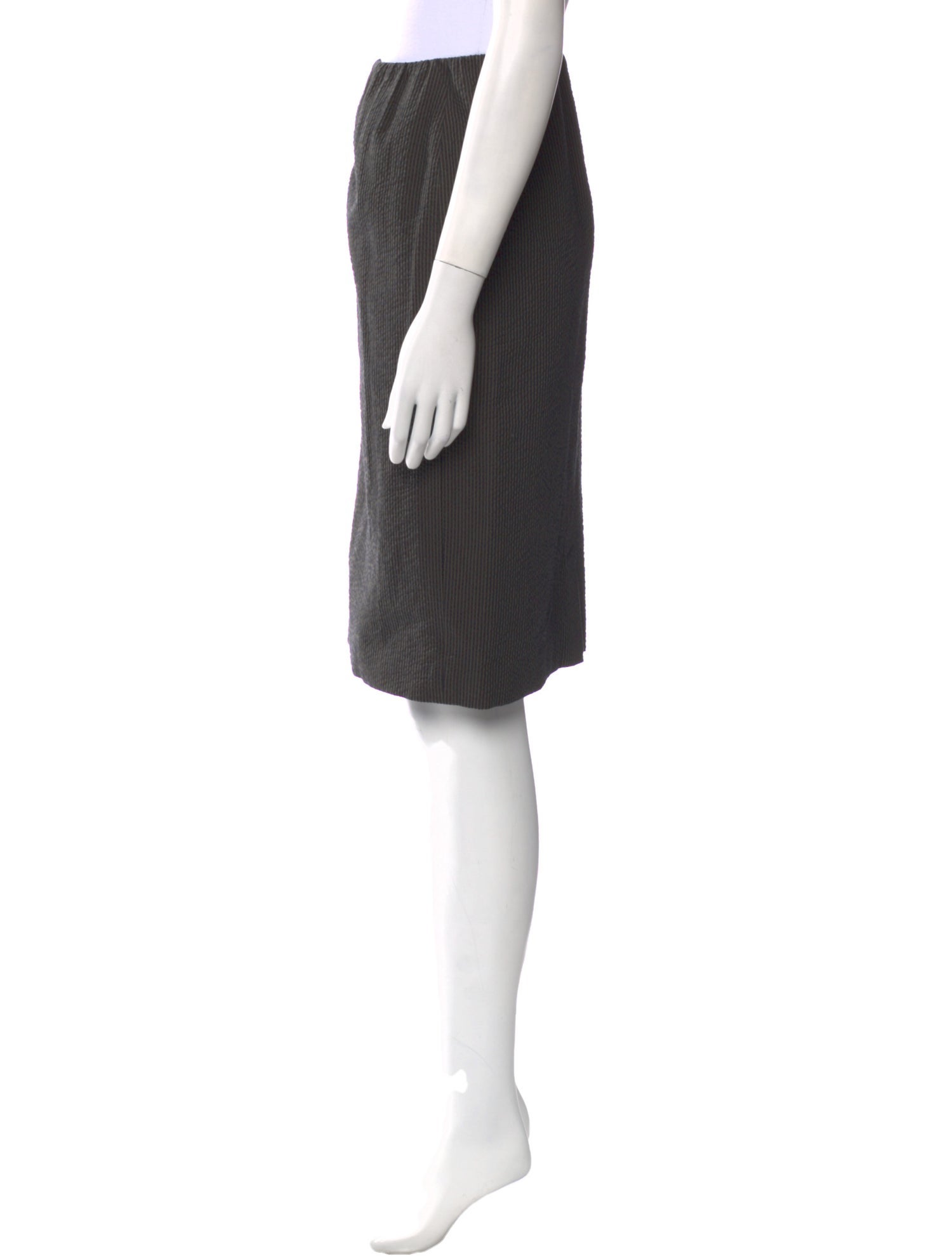 Asiatica Striped Knee-Length Skirt