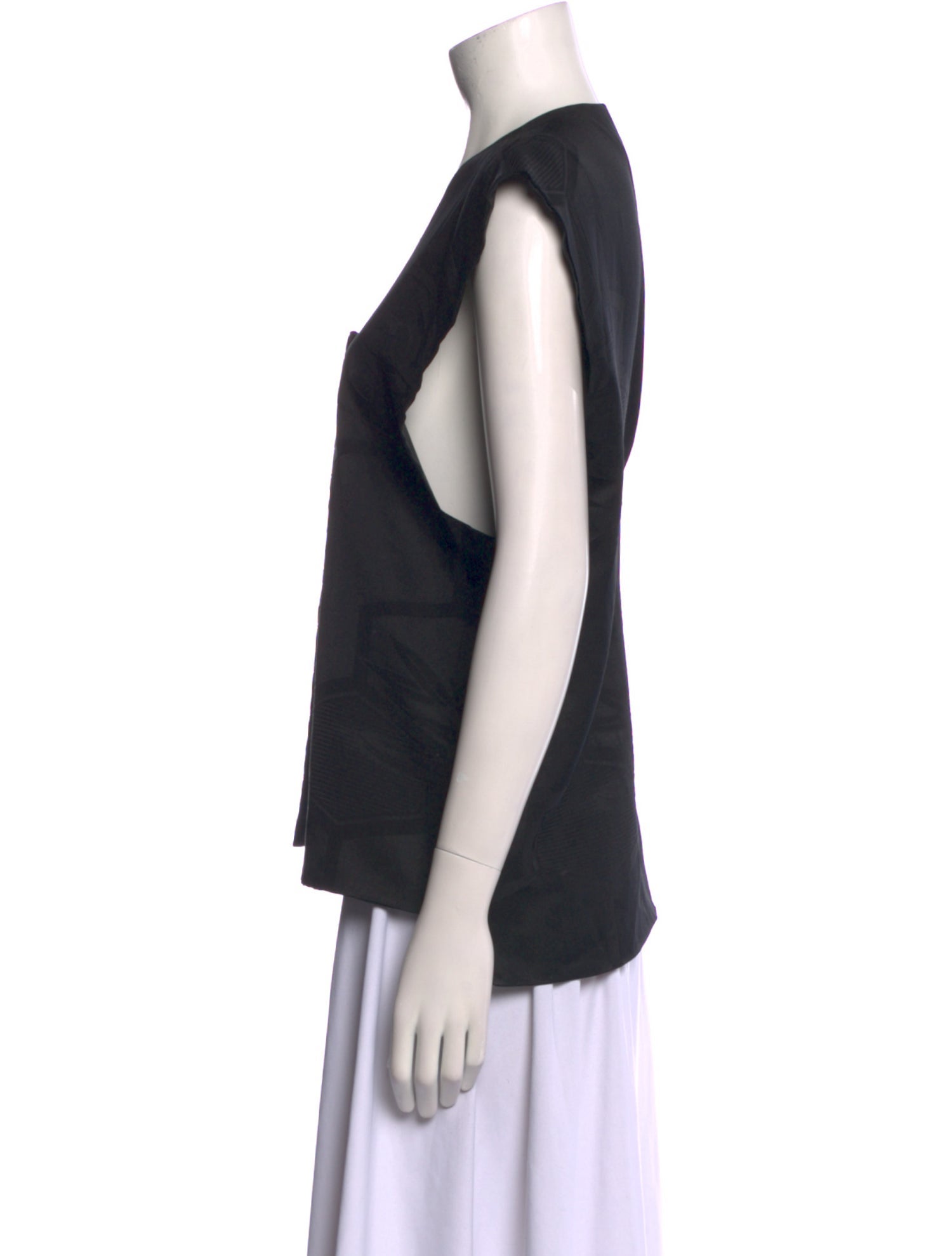 Asiatica Silk Square Neckline Top