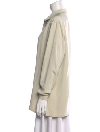 Asiatica Silk Long Sleeve Button-Up Top