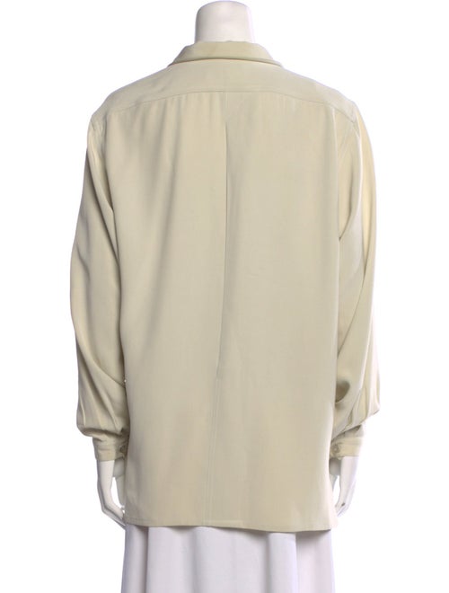 Asiatica Silk Long Sleeve Button-Up Top
