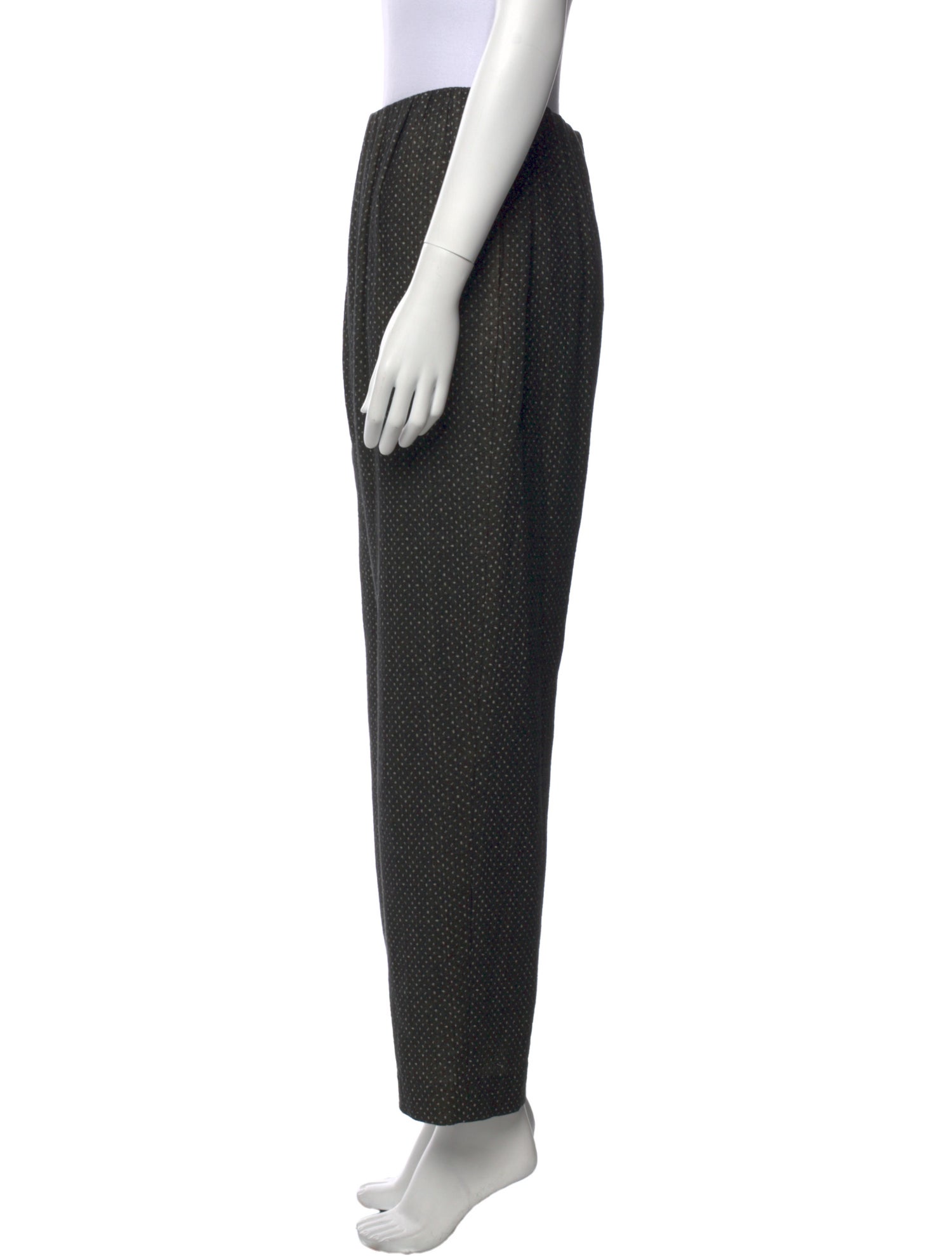 Asiatica Polka Dot Print Straight Leg Pants