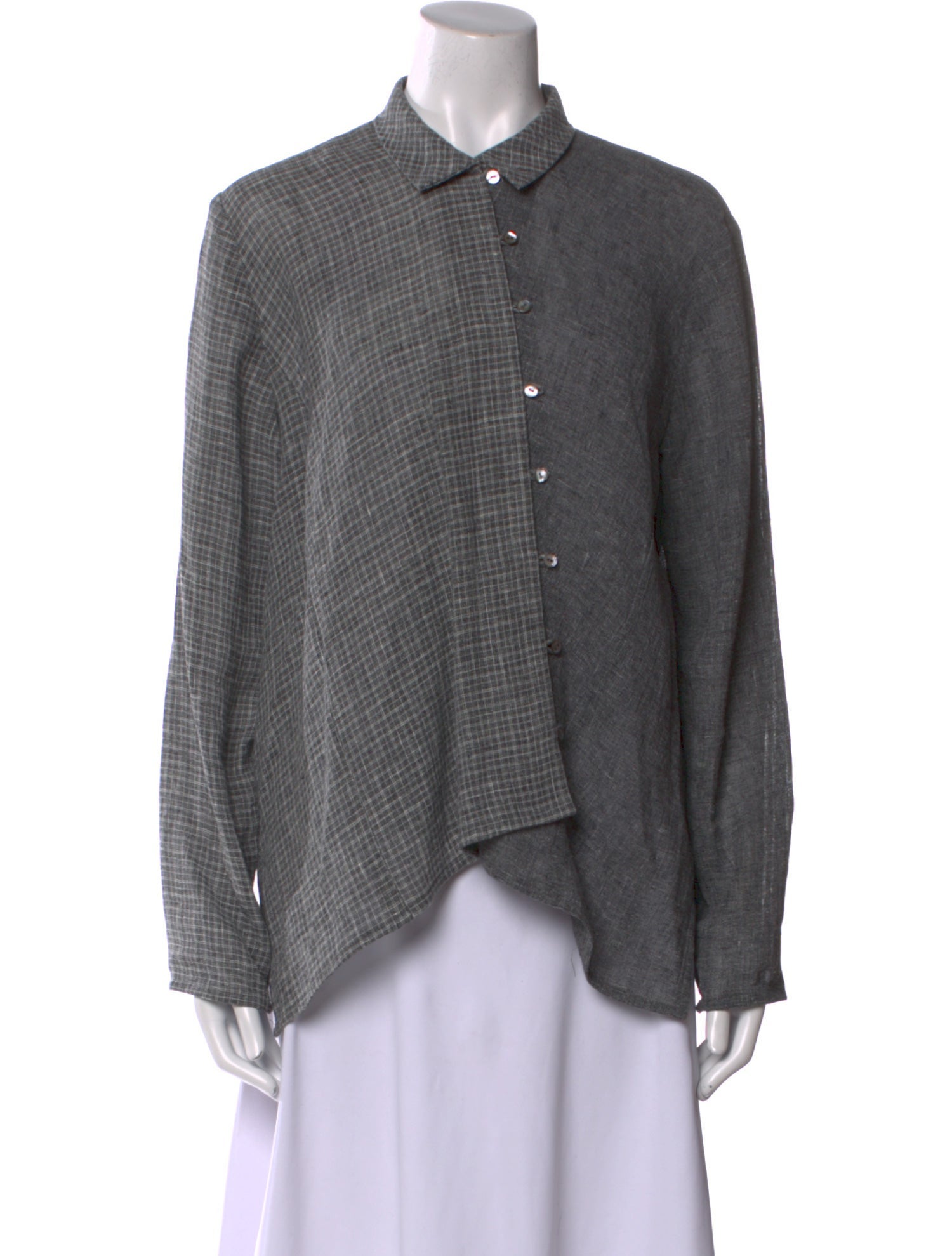 Asiatica Long Sleeve Button-Up Top