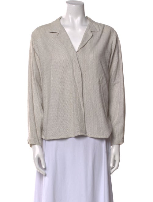 Asiatica Printed V-Neck Blouse