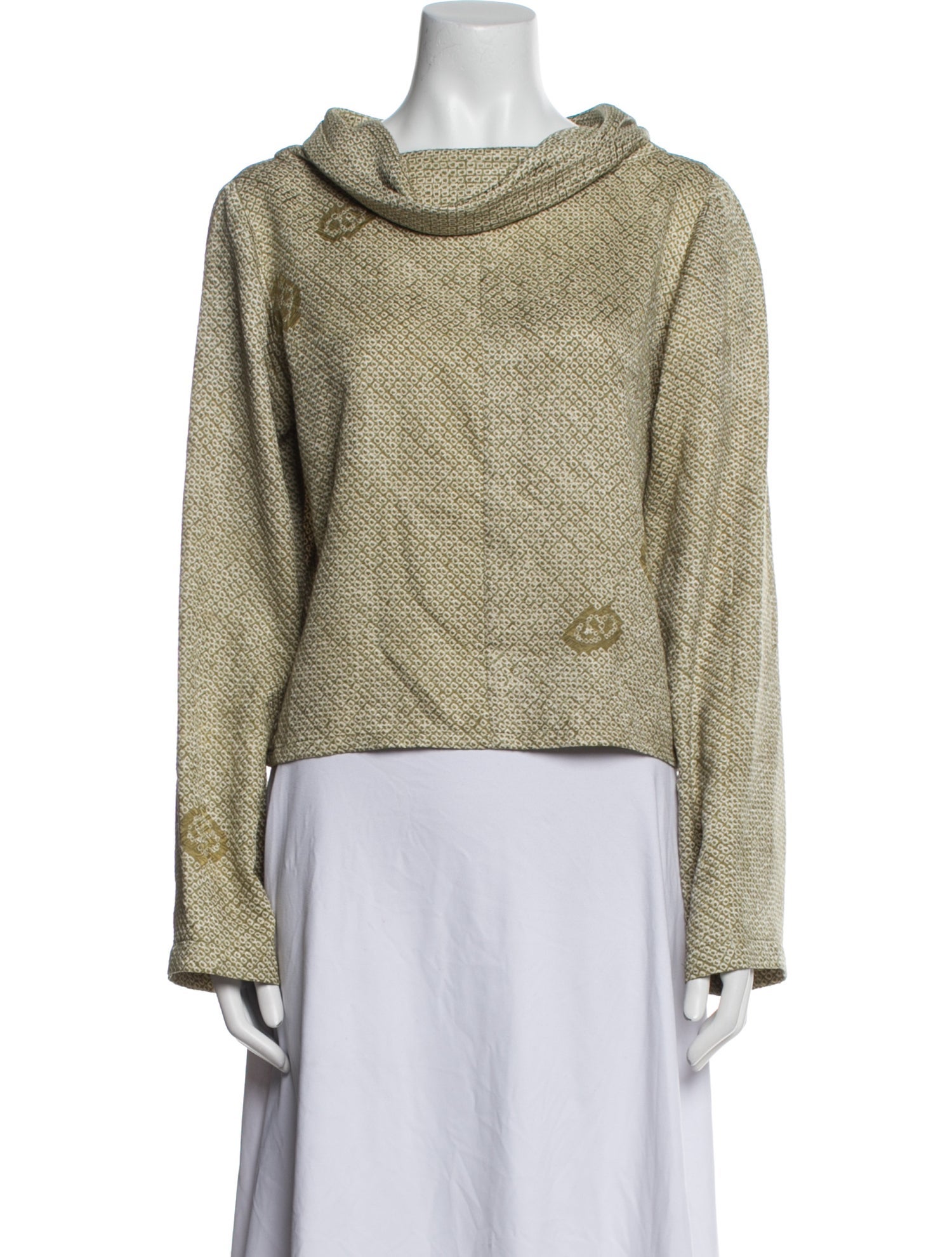 Asiatica Cowl Neck Long Sleeve Sweatshirt