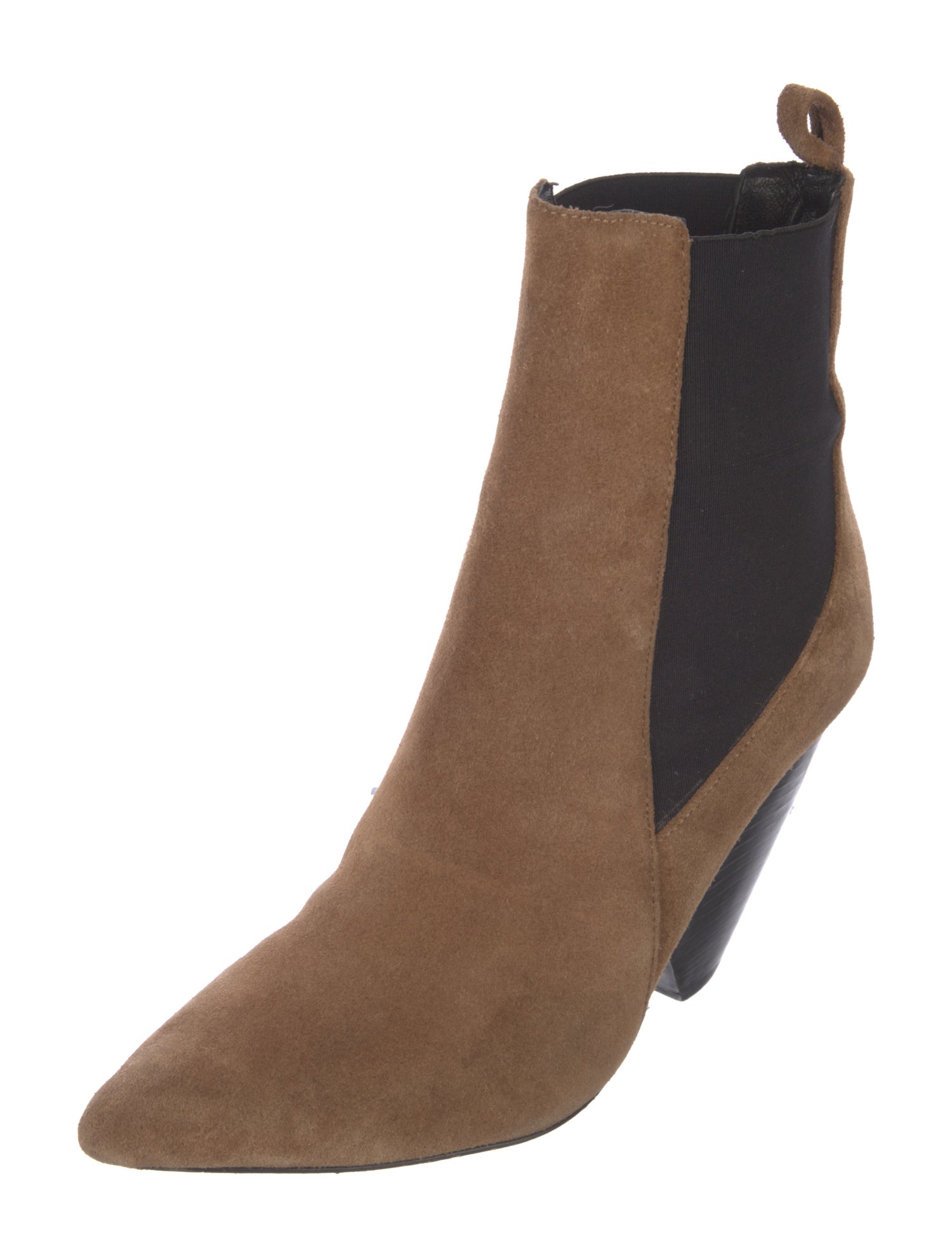 Aska Suede Colorblock Pattern Chelsea Boots
