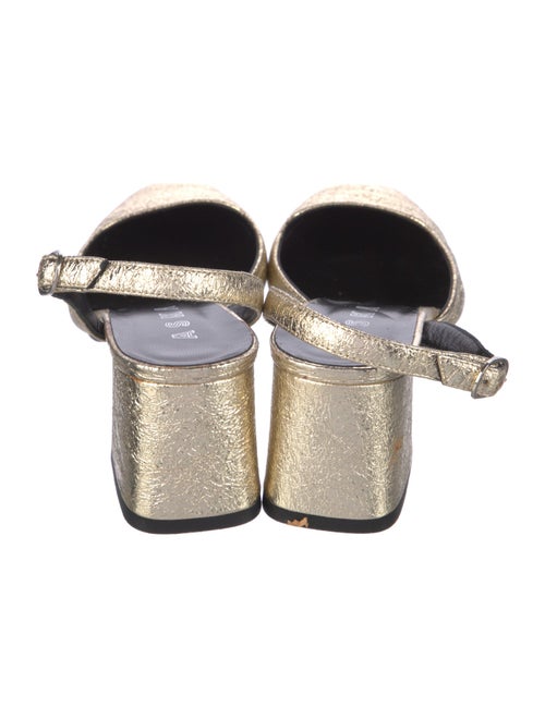 Aska Leather Animal Print Slingback Pumps