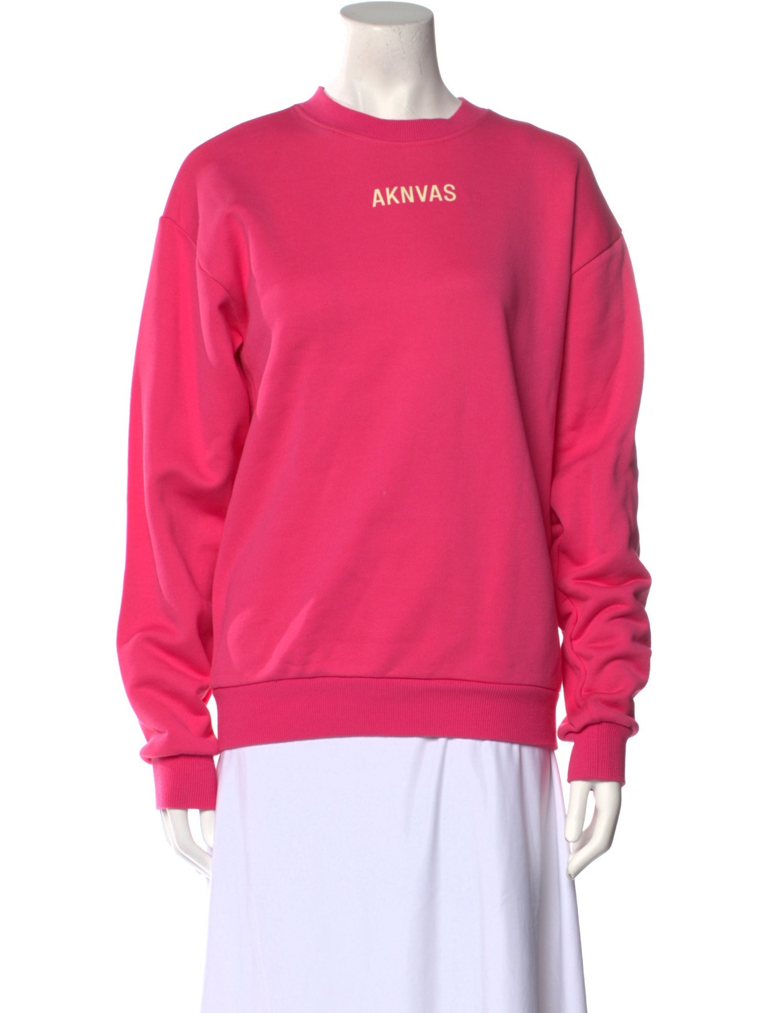 Aknvas Crew Neck Long Sleeve Sweatshirt - Pink Tops