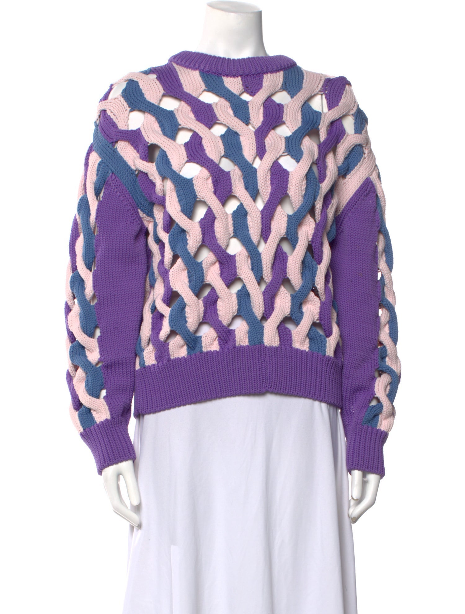 Aknvas Printed Crew Neck Sweater