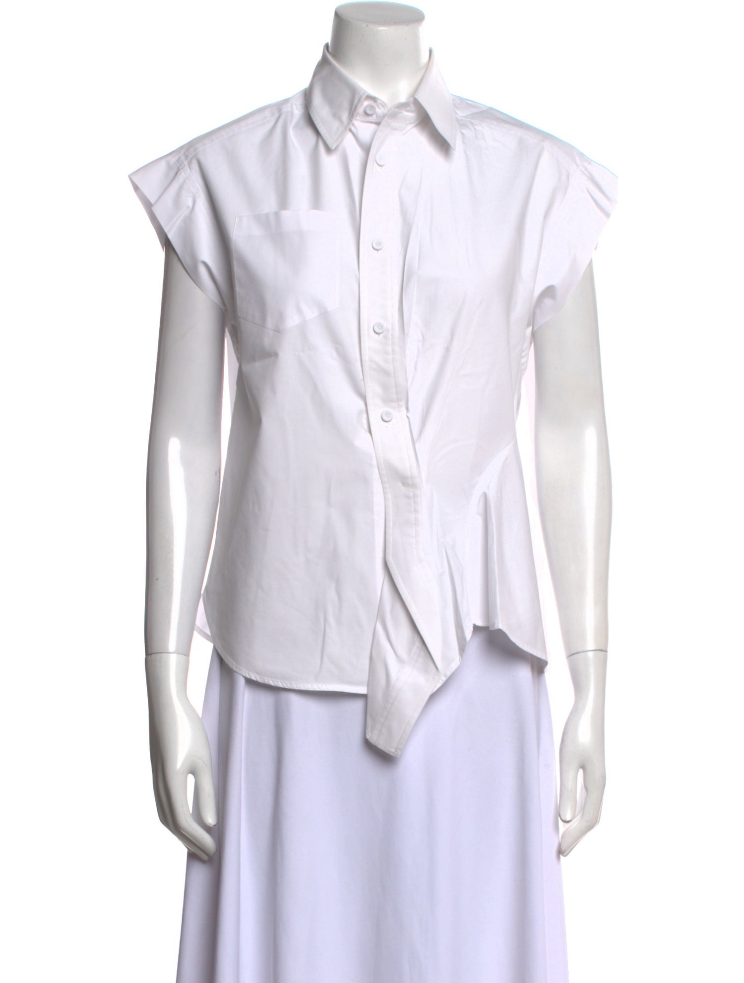 Aknvas Short Sleeve Button-Up Top