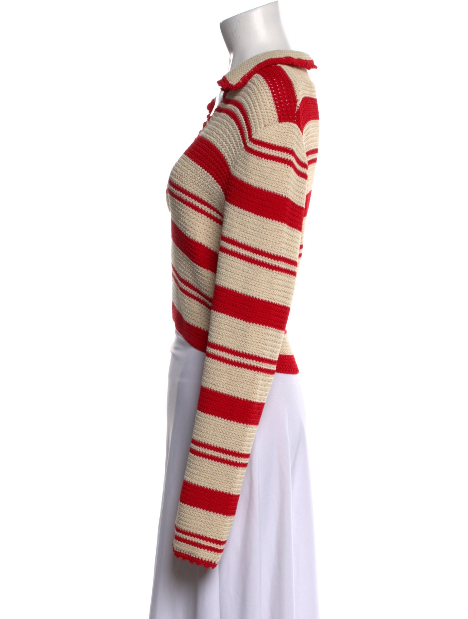 Aknvas Striped V-Neck Sweater w/ Tags