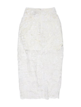 Aknvas Floral Print Midi Length Skirt