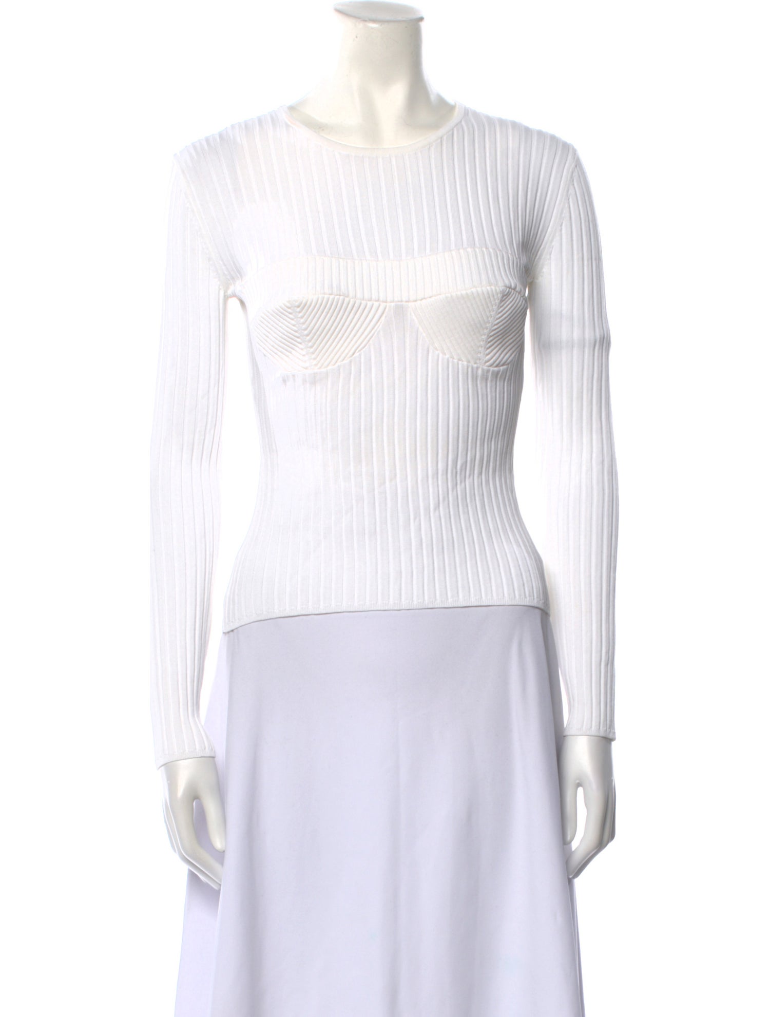 Aknvas Crew Neck Long Sleeve Crop Top