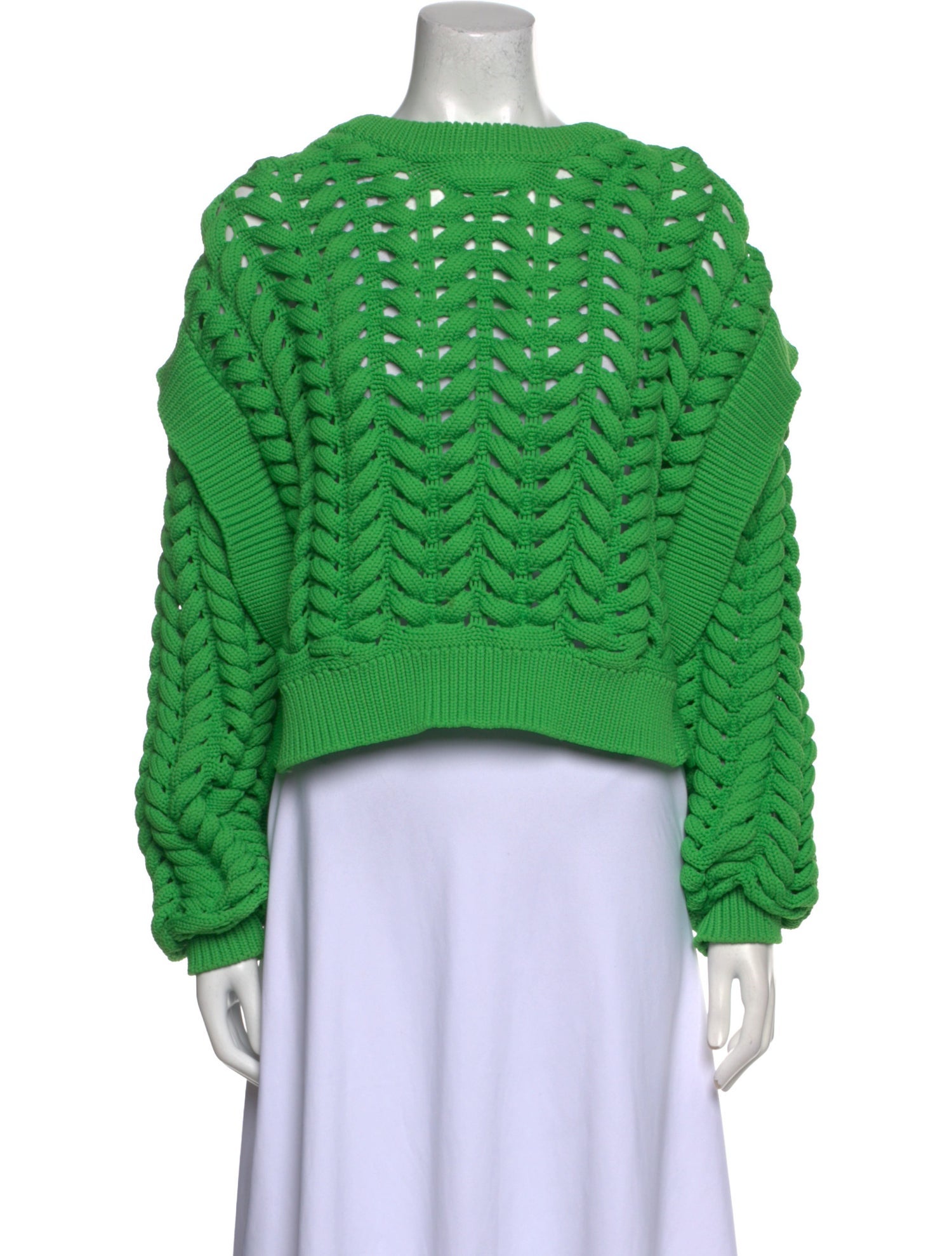 Aknvas Printed Bateau Neckline Sweater