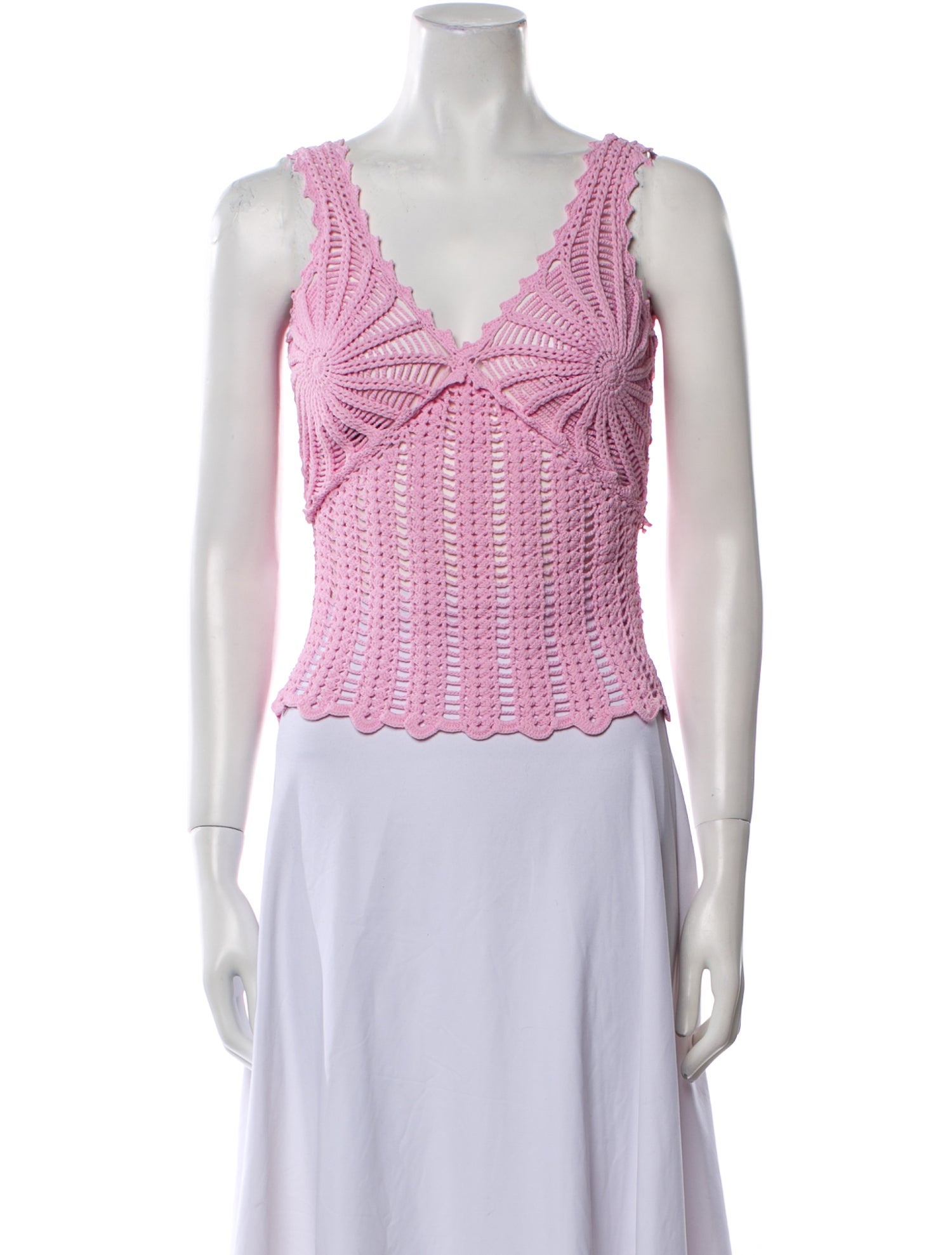 Aknvas V-Neck Sleeveless Crop Top