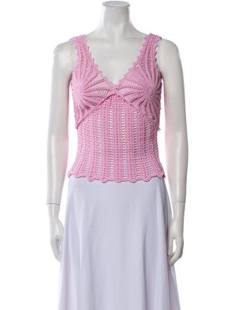 Aknvas V-Neck Sleeveless Crop Top