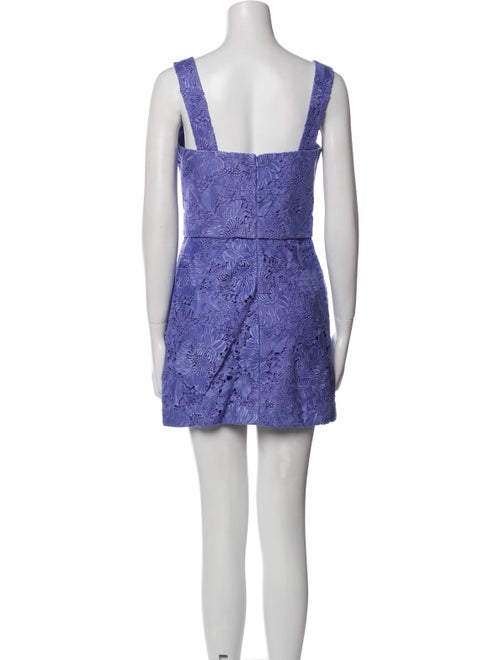 Aknvas Lace Pattern Mini Dress